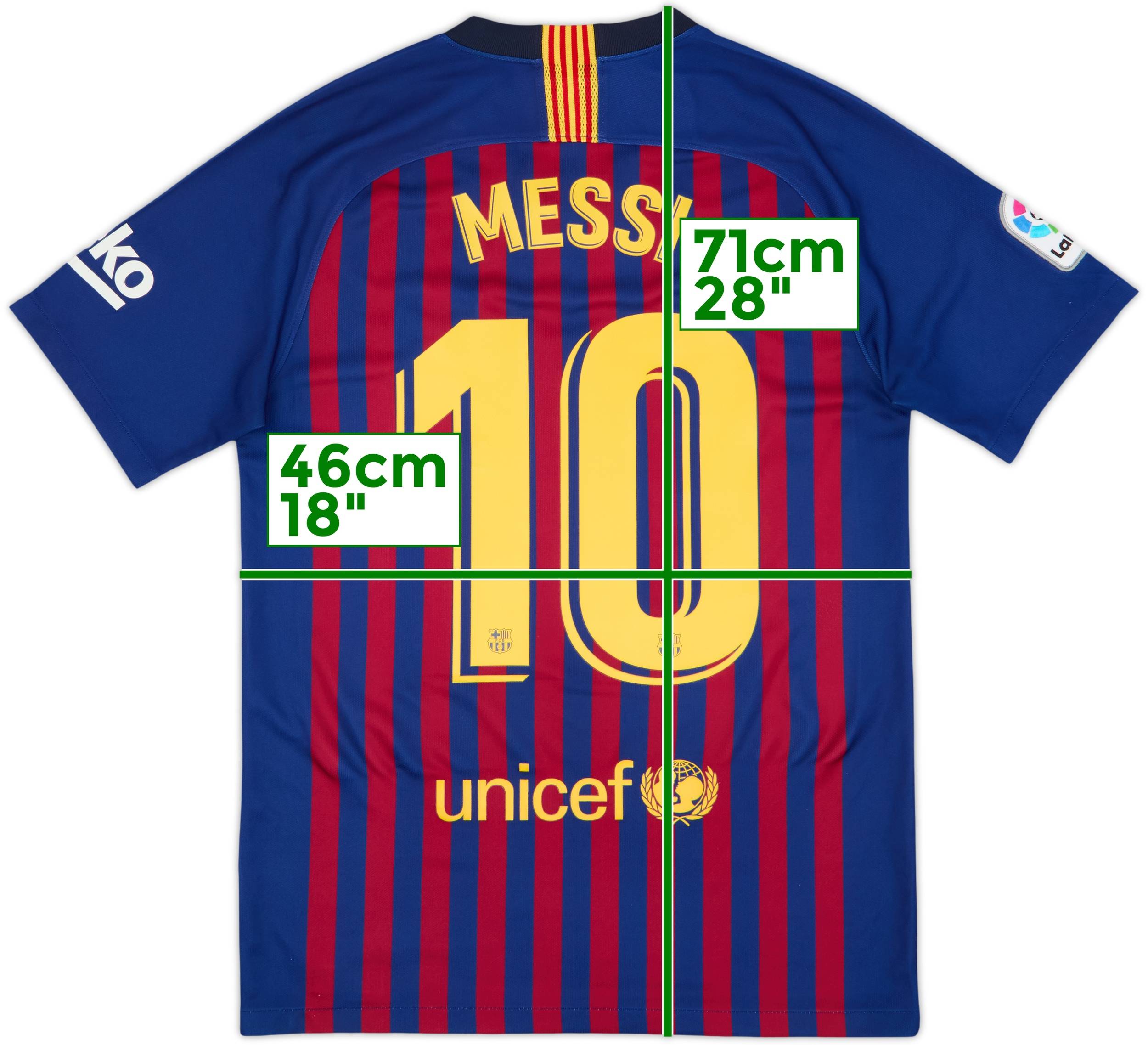 2018-19 Barcelona Home Shirt Messi #10 - 8/10 - (S)
