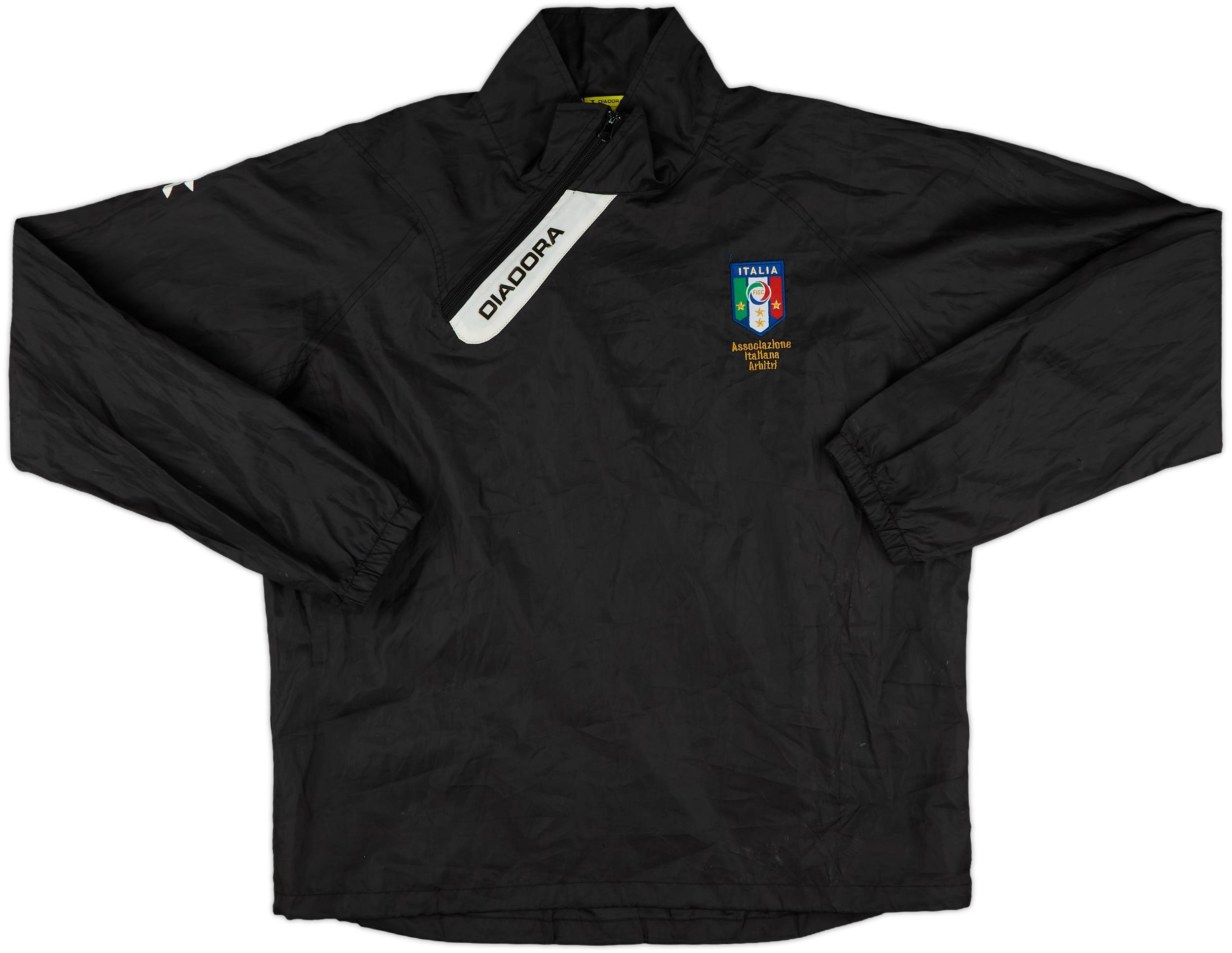 2010s Italy Diadora Referee 1/4 Zip Rain Jacket 7/10 (M)