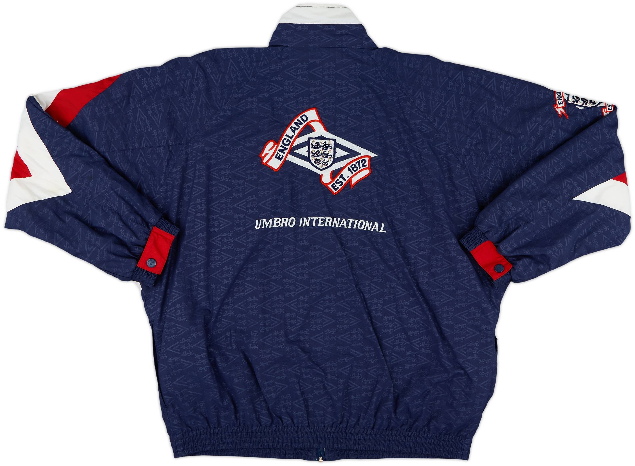 ウェア 90s UMBRO England Vintage 90's Umbro England Green Flag Jacket Mens Track Top