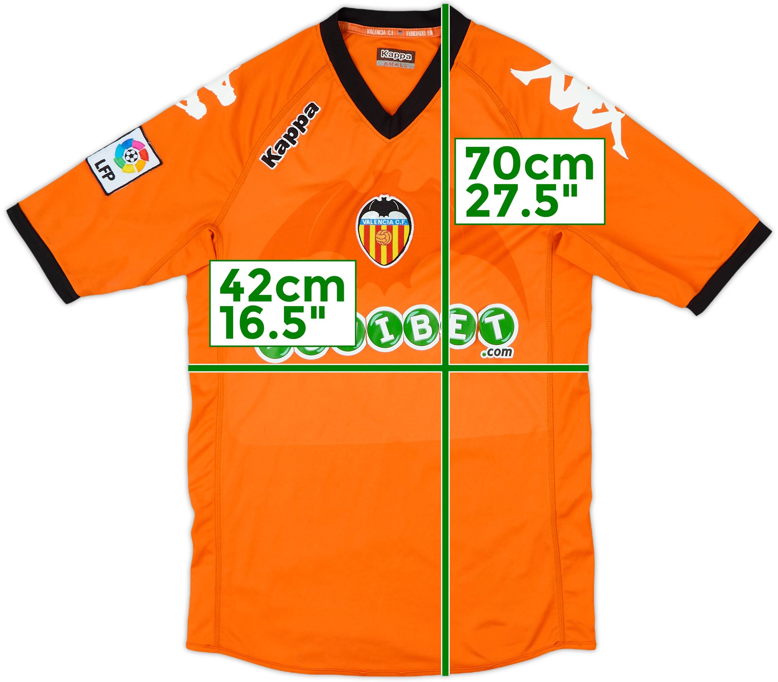 ウェア 10/11 Valencia CF Away Jersey 2010-11 Valencia Away Shirt - 7/10 - (S)