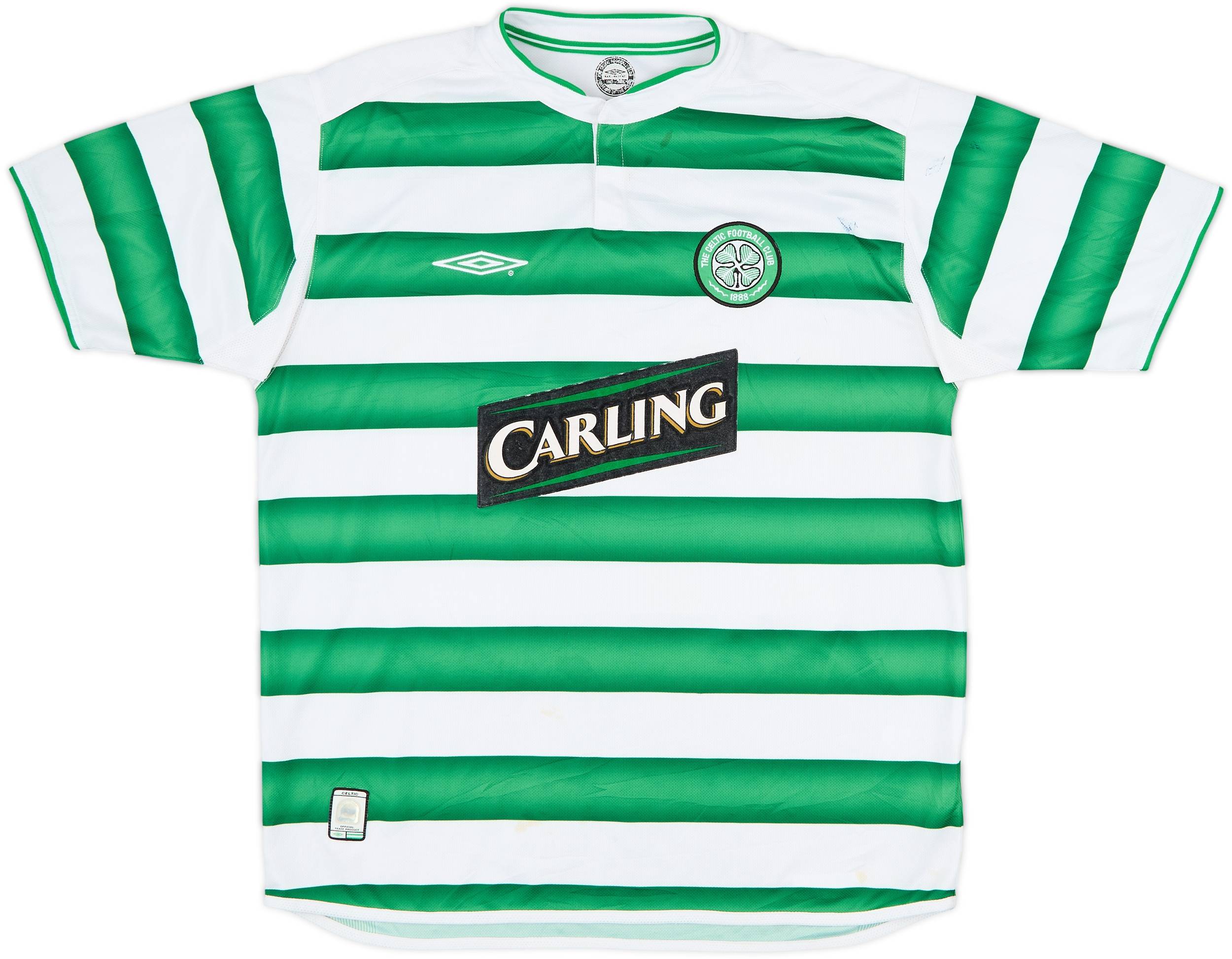 【正規品】Celtic FC LARSSON 7 シャツ 2001-03 Celtic Home Shirt Larsson #7 - 6/10 - (XL)