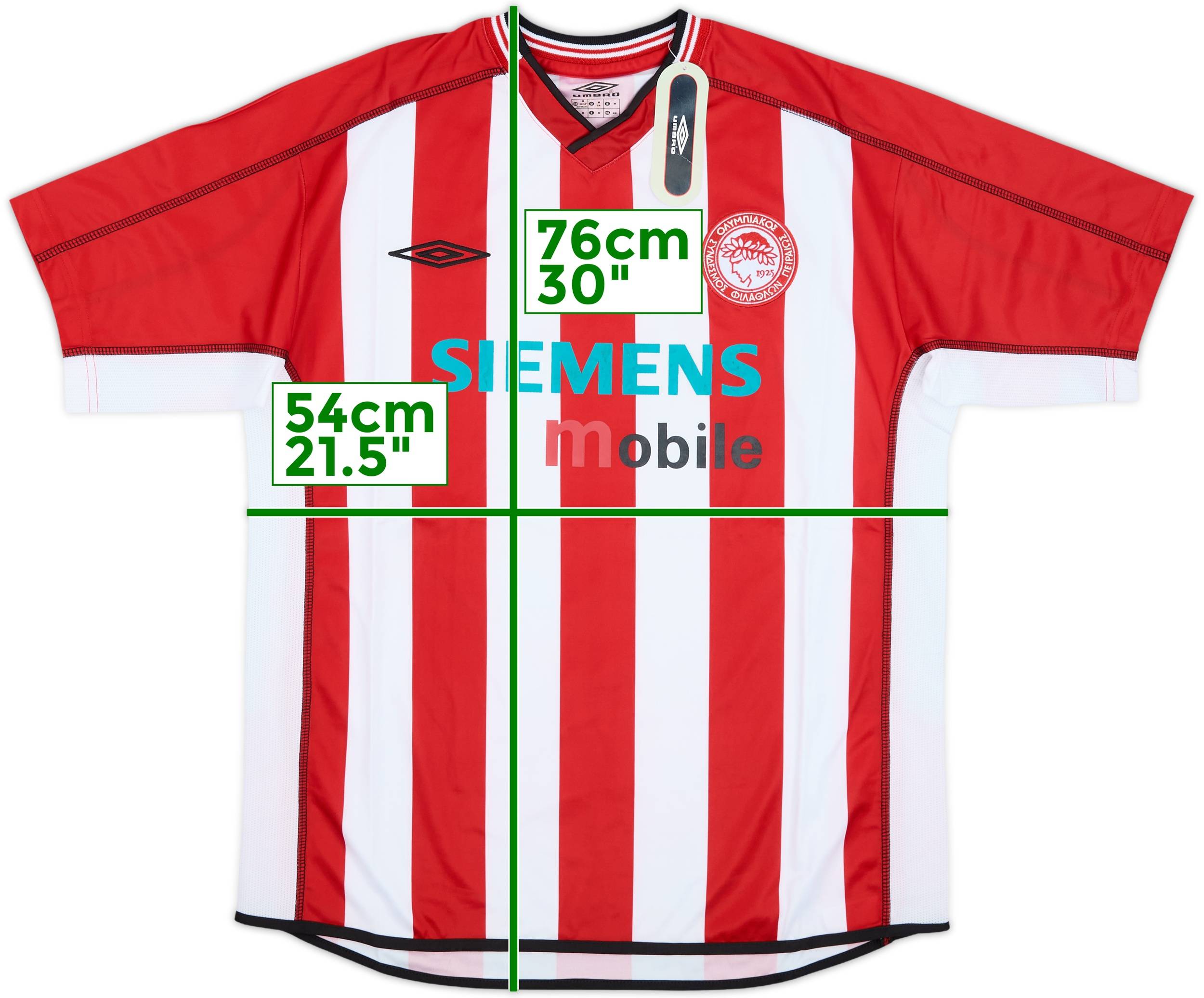 2002-03 Olympiakos Home Shirt (M)