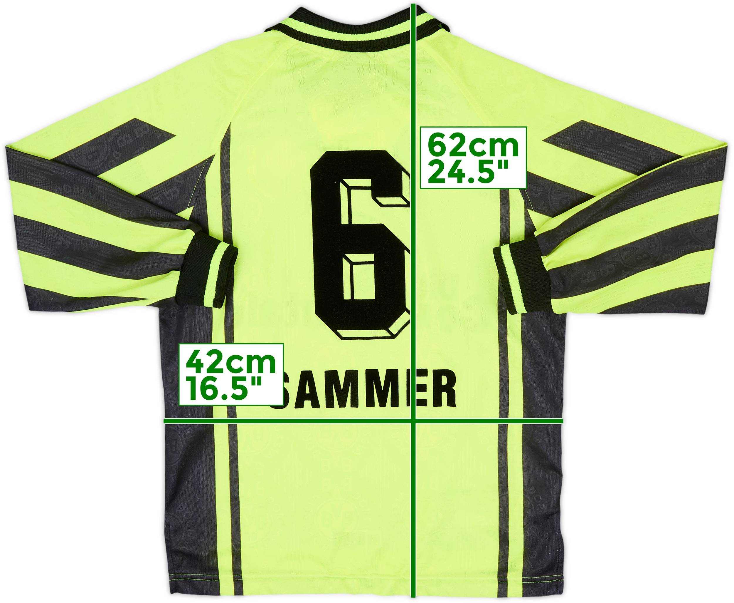 Dortmund 97 sammer ザマー  ユニフォーム NIKE 1996/97 Sammer #6 Borussia Dortmund Vintage Nike Home