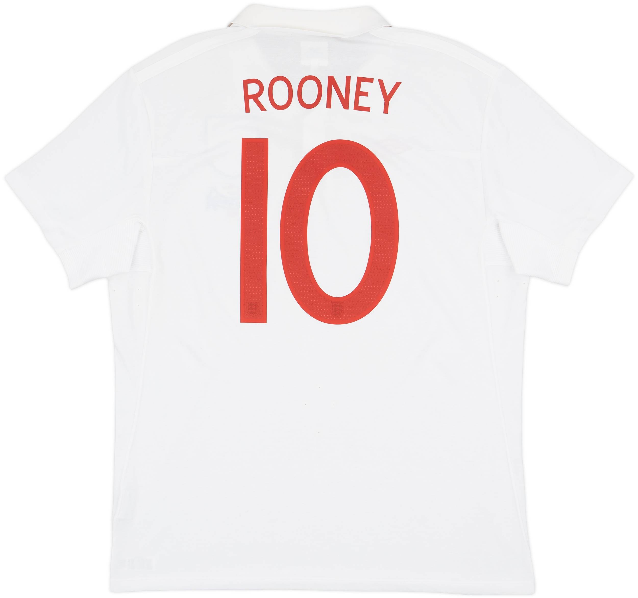 2010-11 England 'World Cup South Africa 2010' Home Shirt Rooney #10 - 8/10 - (L)