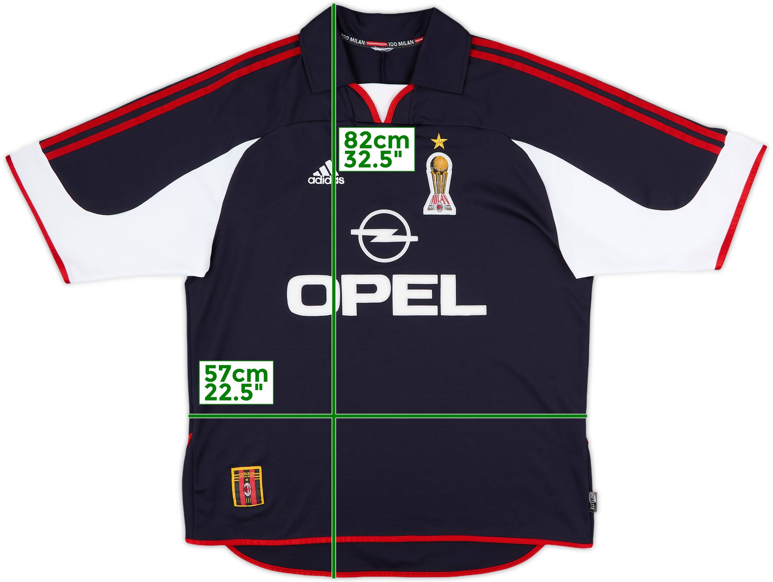 1999-00 AC Milan Centenary Third Shirt - 9/10 - (L)
