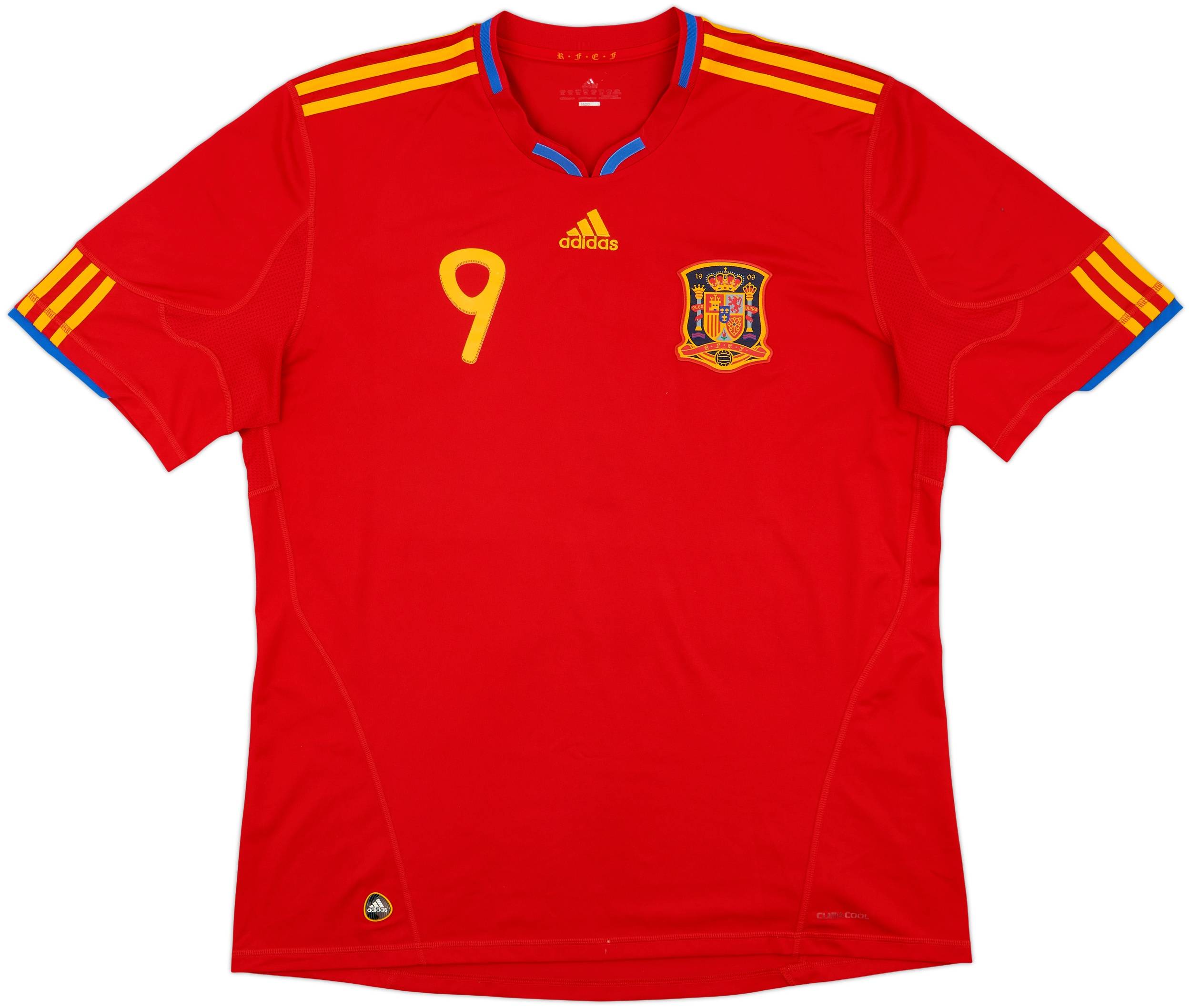 2009-10 Spain Home Shirt Torres #9 - 7/10 - (XXL)