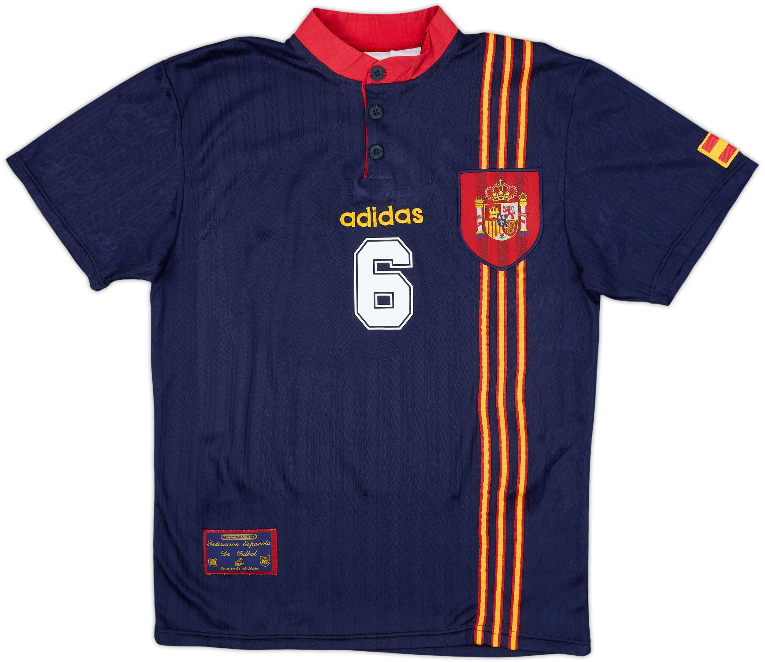 1996-98 Spain Away Shirt R.Hierro #6 - 9/10 - (M)