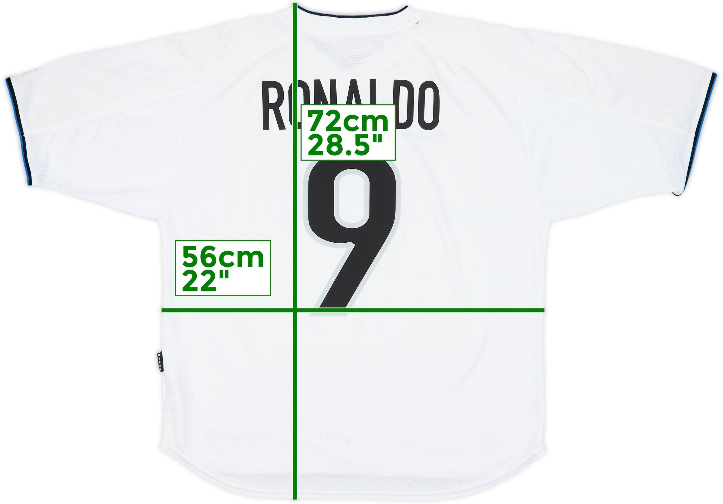 1999-00 Inter Milan Away Shirt Ronaldo #9 - 9/10 - (M)