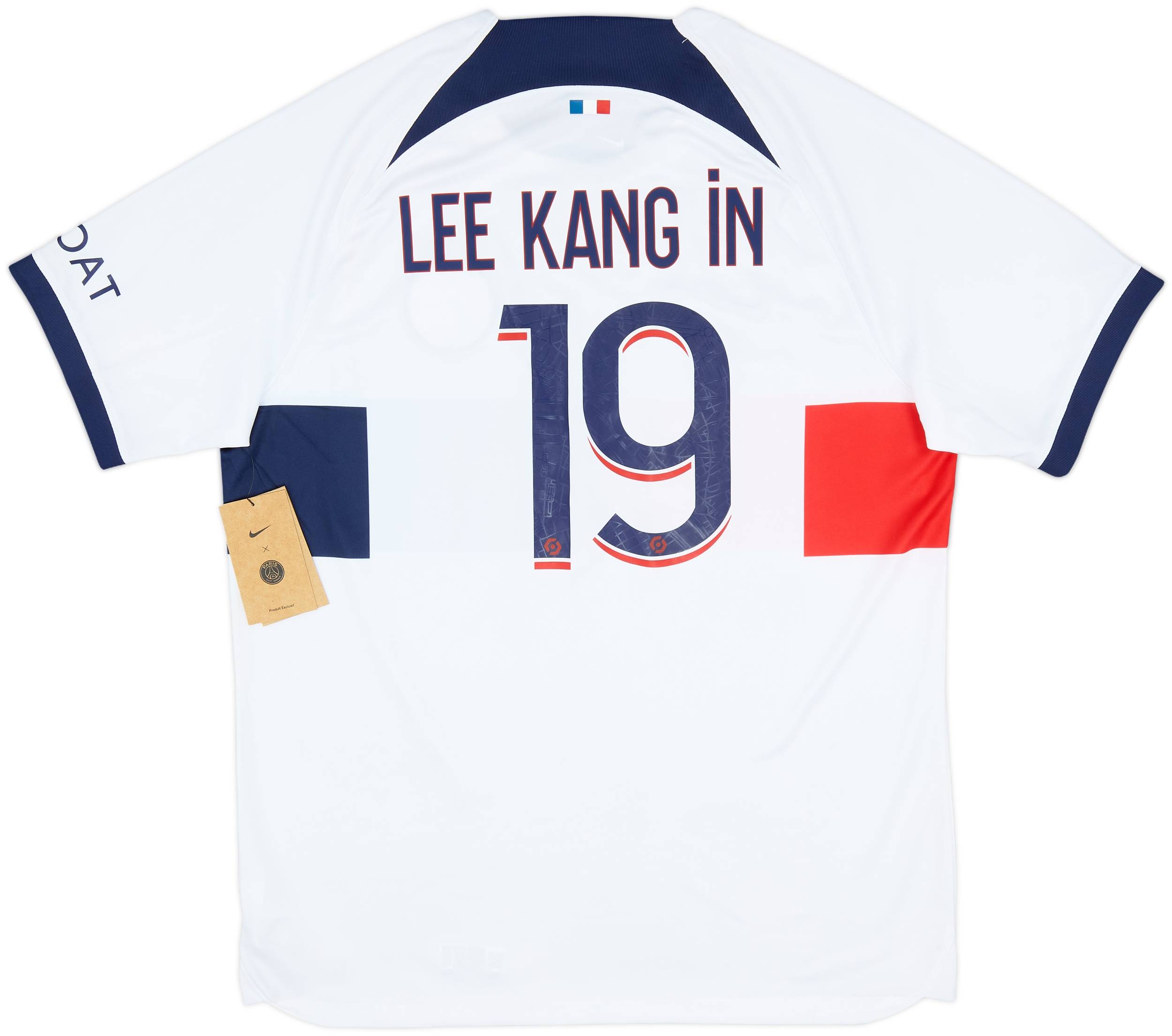 パリ・サンジェルマン LEE KANG IN 19 オーセンティック 2023-24 Paris Saint-Germain Away Shirt Lee Kang-in #19 (L)