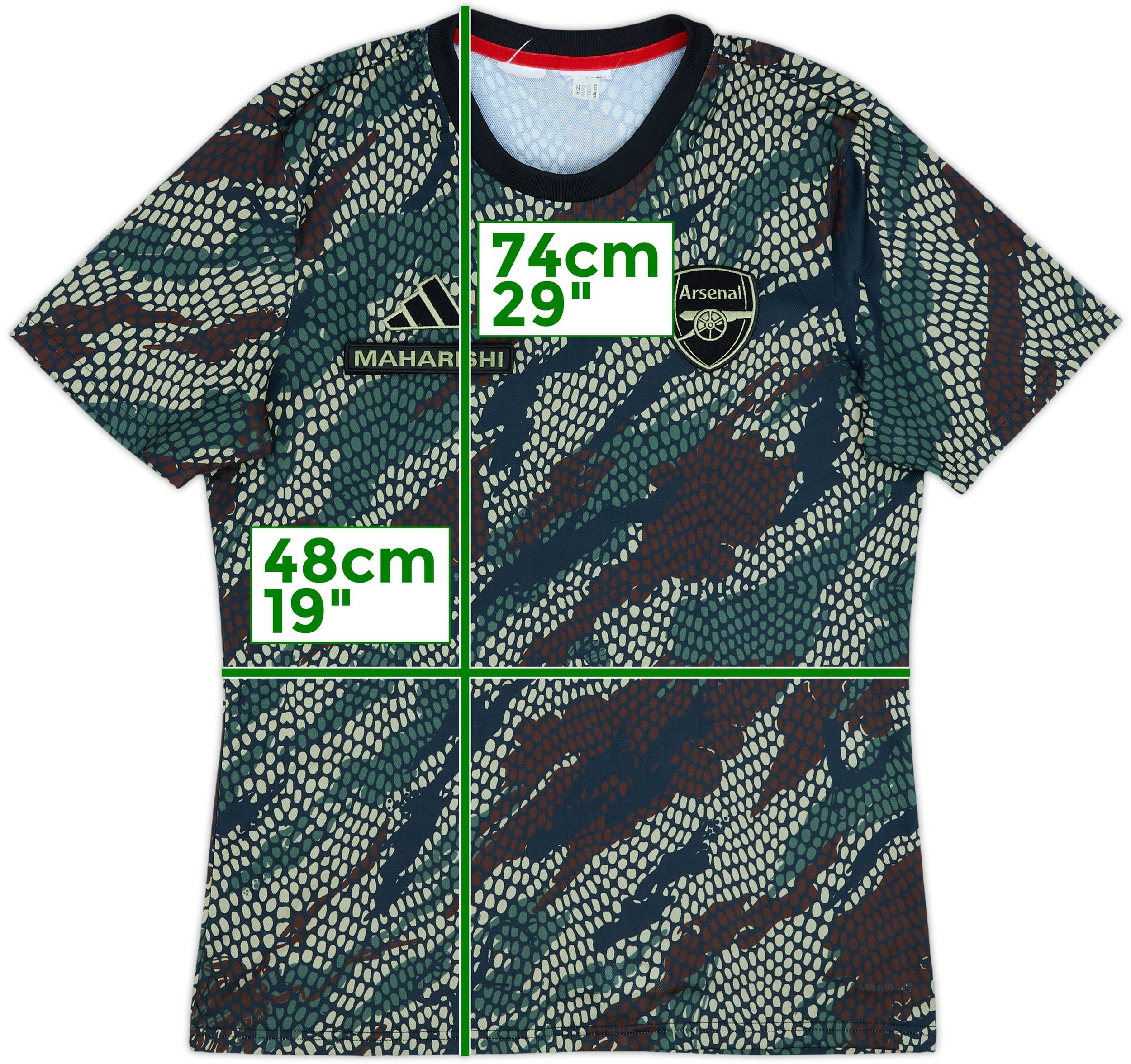 新品 adidas Arsenal FC MAHARISHI 刺繍Tシャツ 2023-24 Arsenal adidas Maharishi Training Shirt - 9/10 - (M)