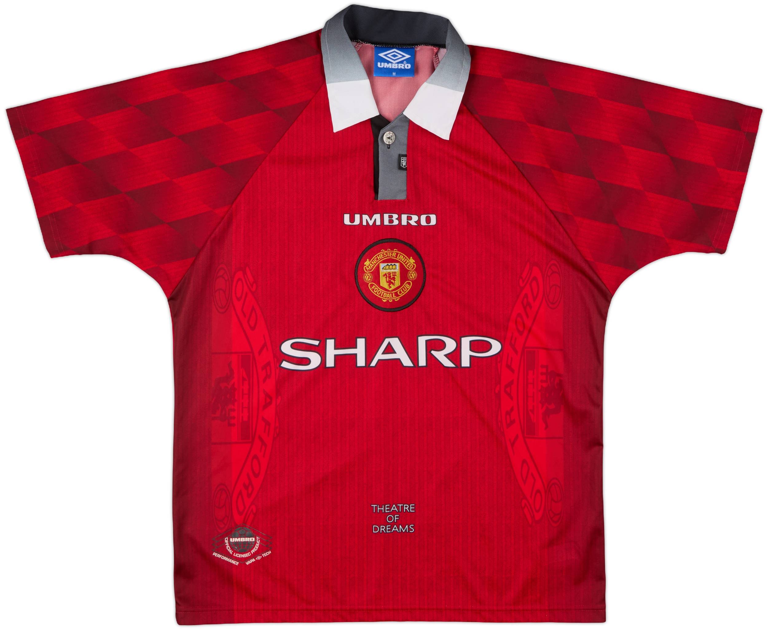 1996-98 Manchester United Home Shirt Beckham #10 - 6/10 - (M)