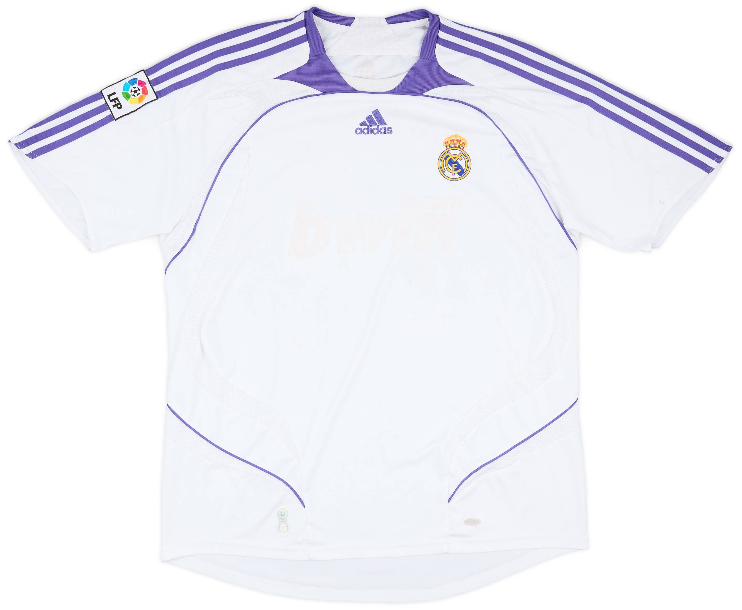 レア！adidas 2007-2008real madirdホーム ユニフォーム Real Madrid 2007 2008 Authentic Adidas Home Football Soccer