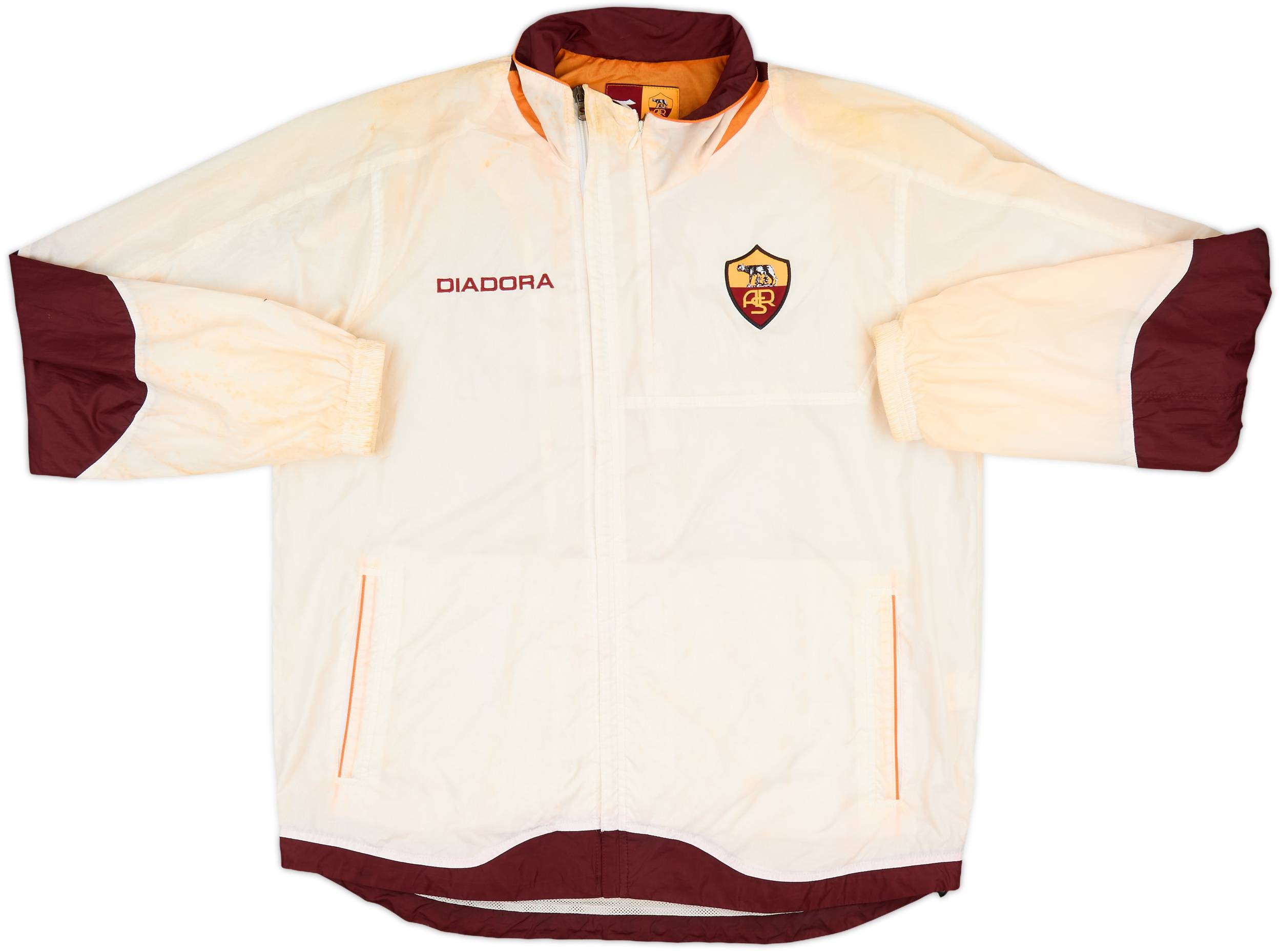 ASローマ roma 2006～2007 Diadora M 2006-07 Roma Diadora Track Jacket - 3/10 - (L)