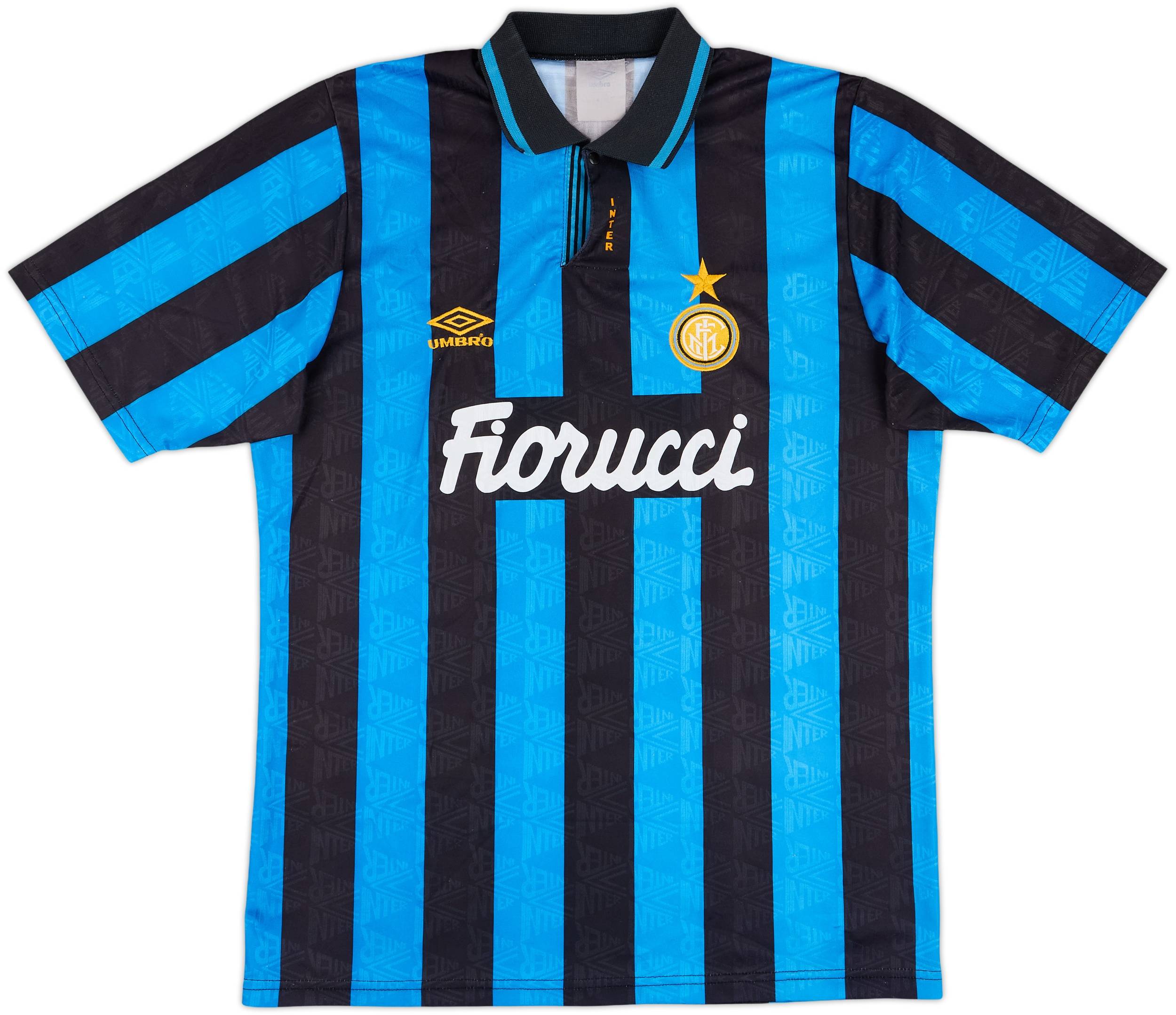 1992-93 Inter Milan Match Issue Home Shirt #12