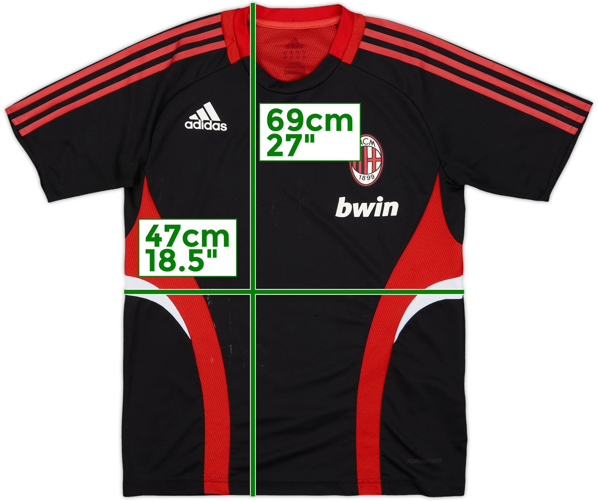 2008-09 AC Milan adidas Training Shirt - 5/10 - (XS)