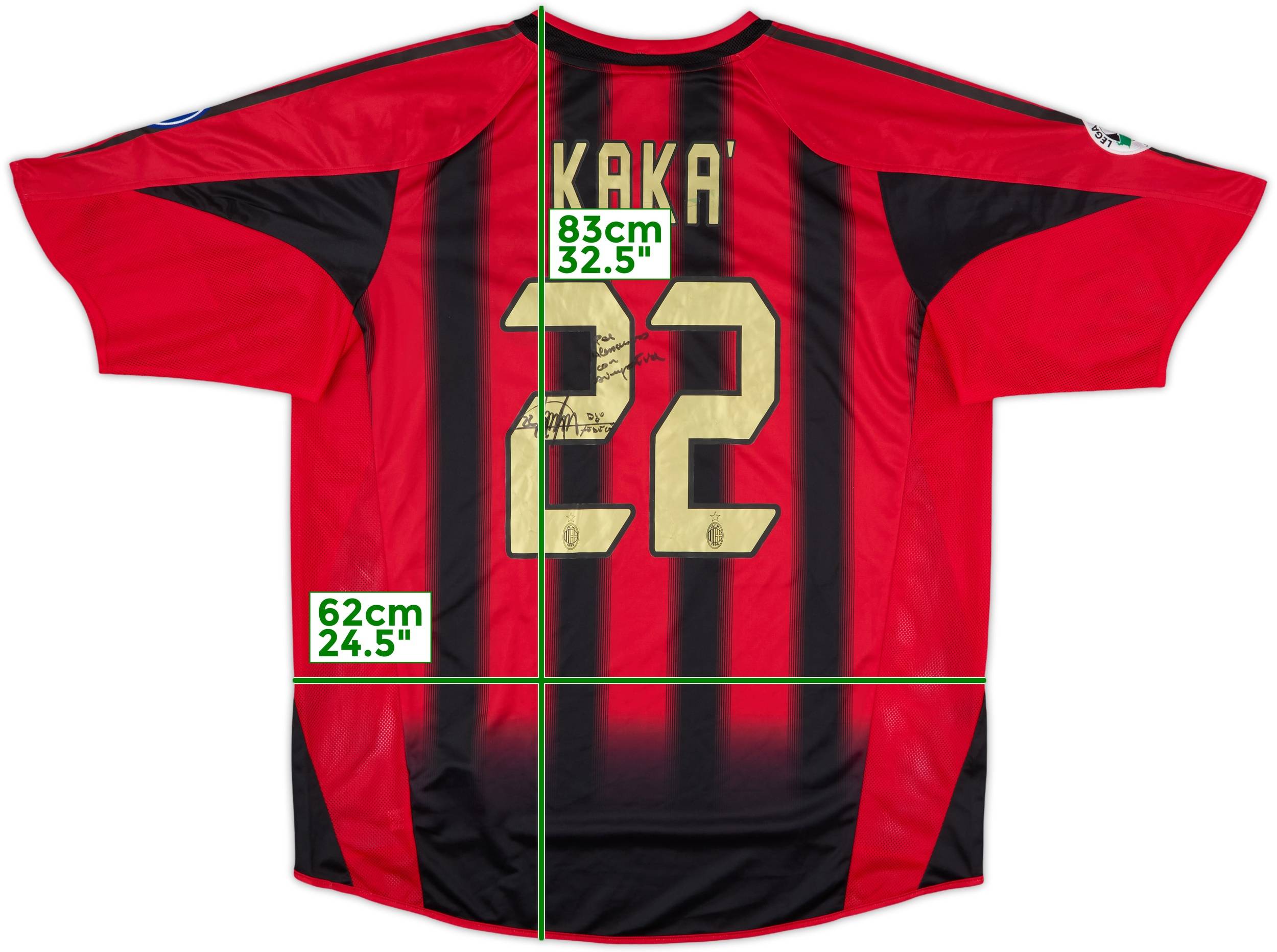 2004-05 AC Milan Squad Signed Home Shirt Kaka #22 - 6/10 - (XL)