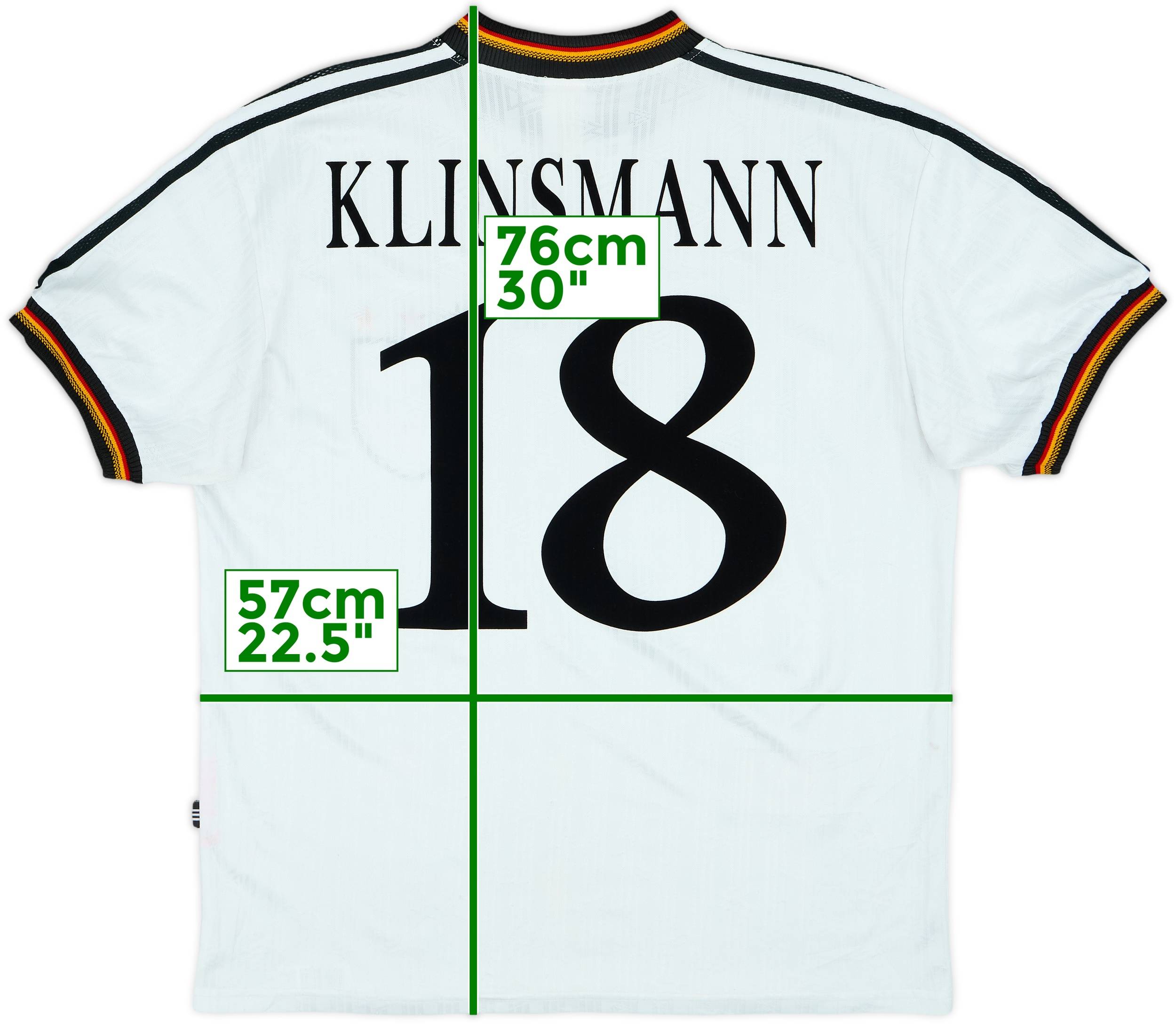 1996-98 Germany Home Shirt Klinsmann #18 - 7/10 - (L)