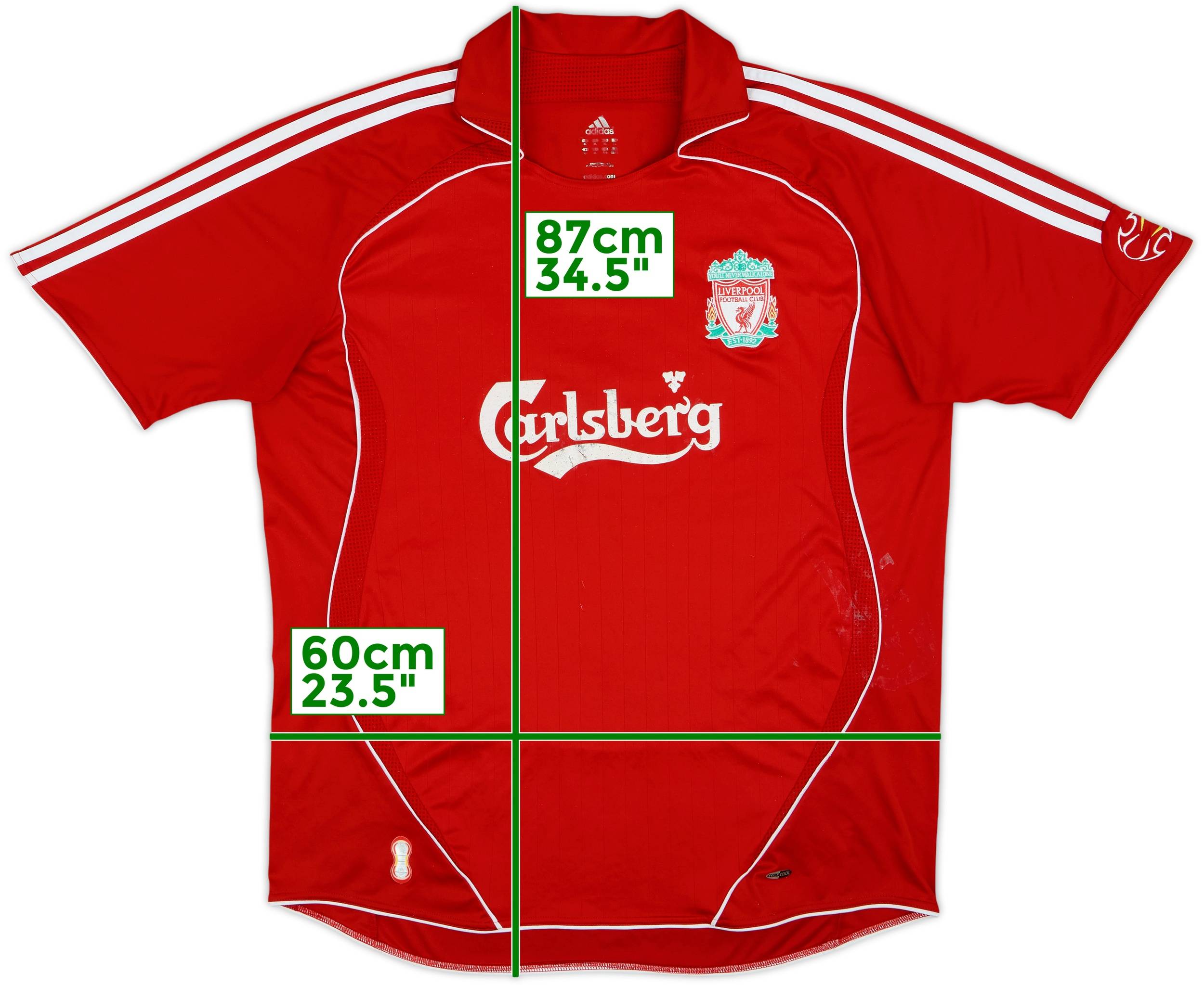 リバプール GERRARD 8 サイズ【M】 リバプール 2005年 UEFAチャンピオンズリーグ シャツ GERRARD 8