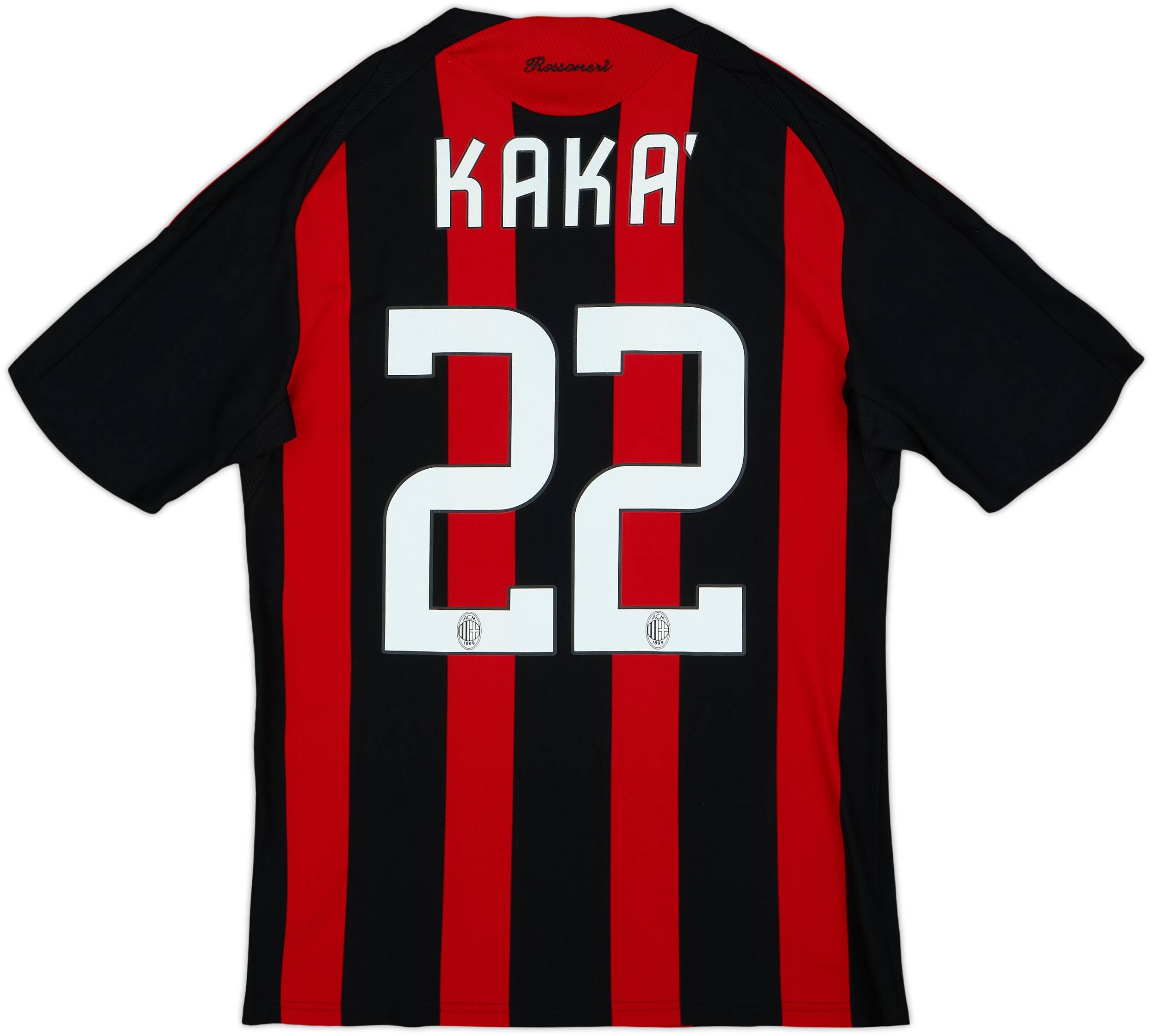 2008-09 AC Milan Home Shirt Kaka #22 - 4/10 - (S)
