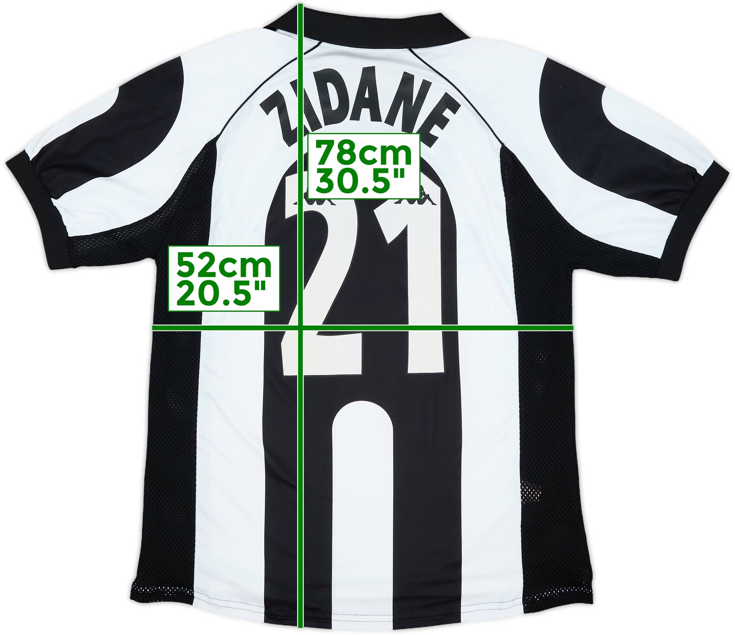 1997-98 Juventus Centenary Home Shirt Zidane #21 - 8/10 - (M)