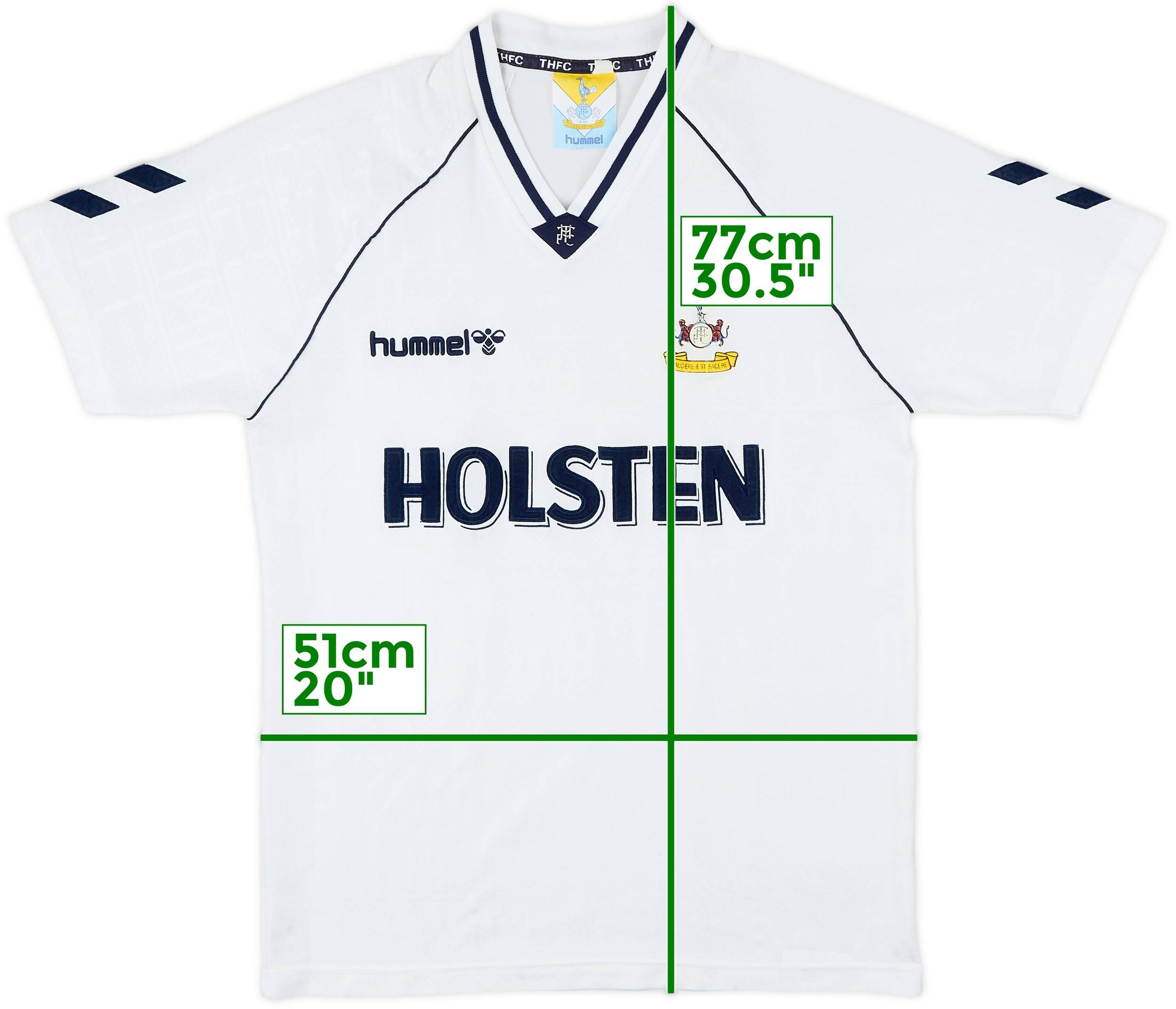 1989-91 Tottenham Home Shirt - 8/10 - (XL)