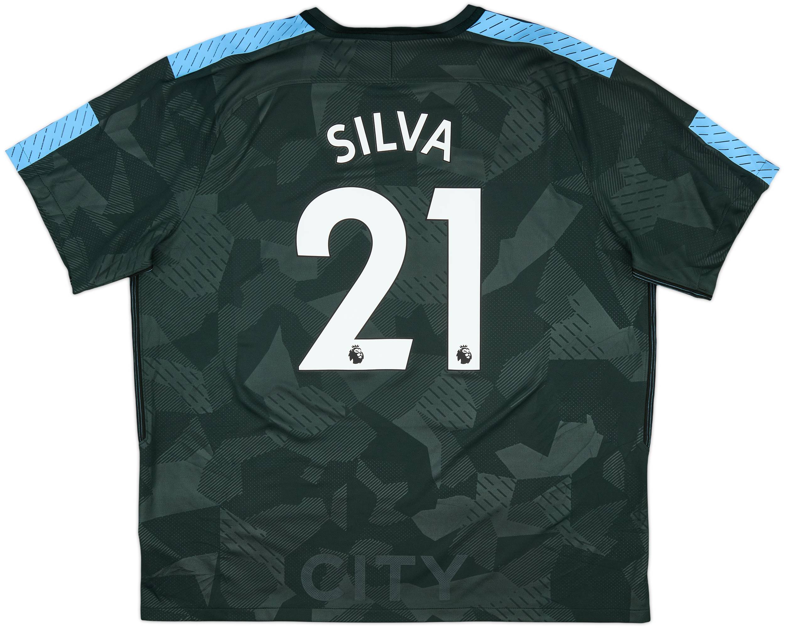 2017-18 Manchester City Third Shirt Silva #21 -10/10 - (XXL)