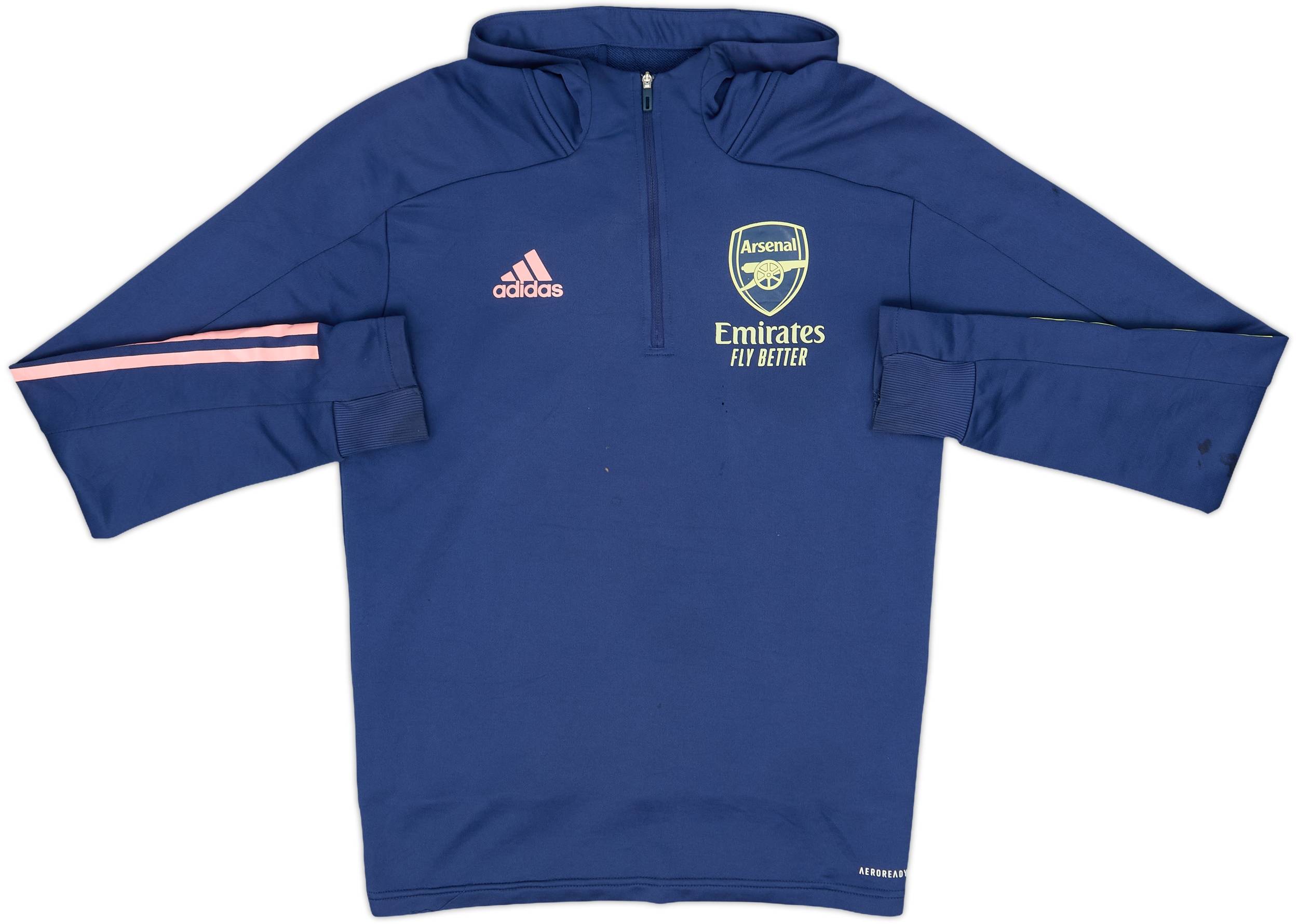 2020-21 Arsenal adidas 1/4 Zip Hooded Training Top - 7/10 - (M)