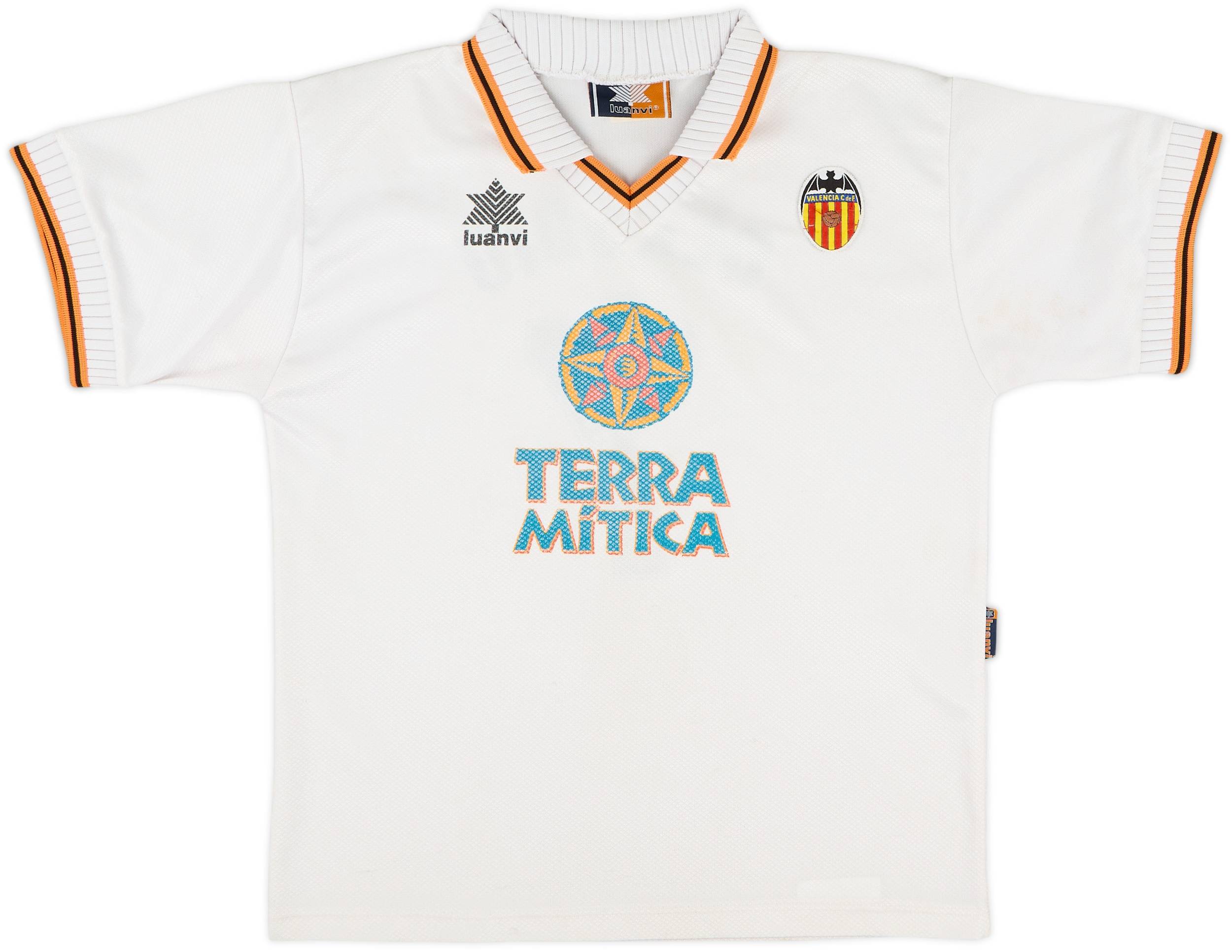 1998-99 Valencia Home Shirt Claudio #7 - 5/10 - (L.Boys)