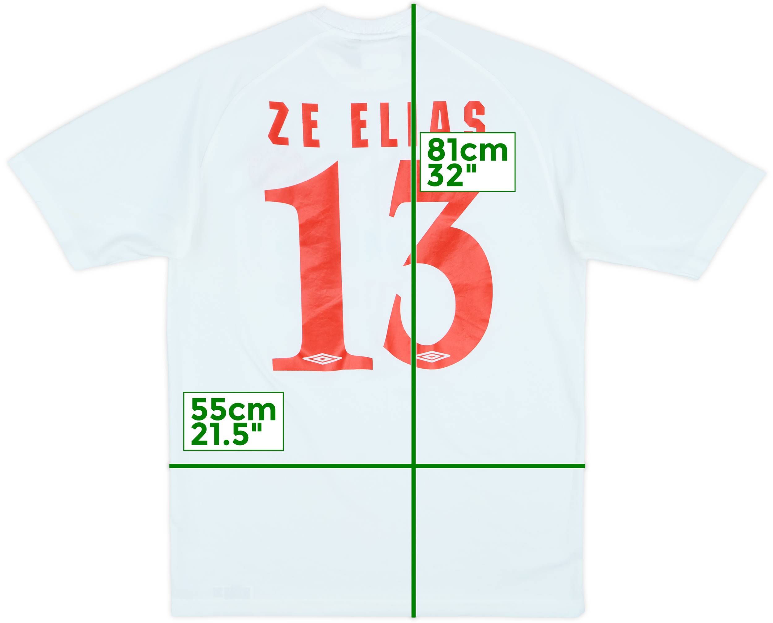 2001-02 Olympiakos Third Shirt Ze Elias #13 - 8/10 - (L)