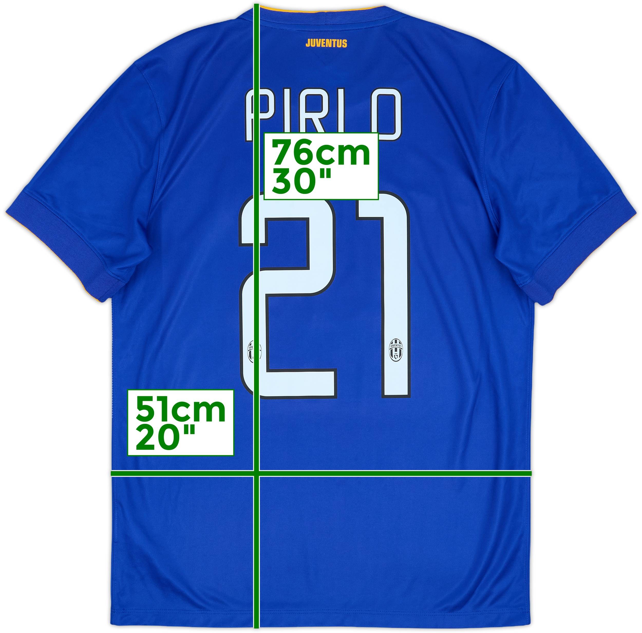 2014-2015 ユベントス 21番 PIRLO 2014-15 Juventus Away Shirt Pirlo #21 - 8/10 - (M)