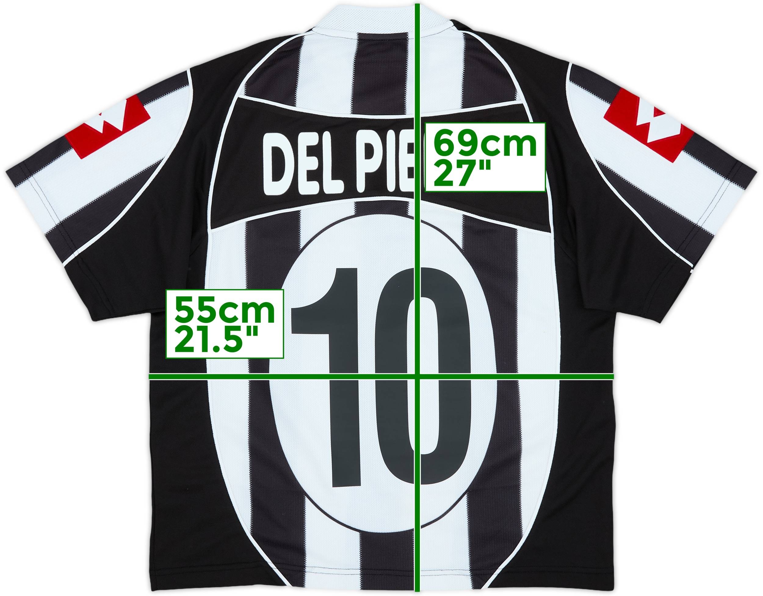 2002-03 Juventus Home Shirt Del Piero #10 - 8/10 - (M)