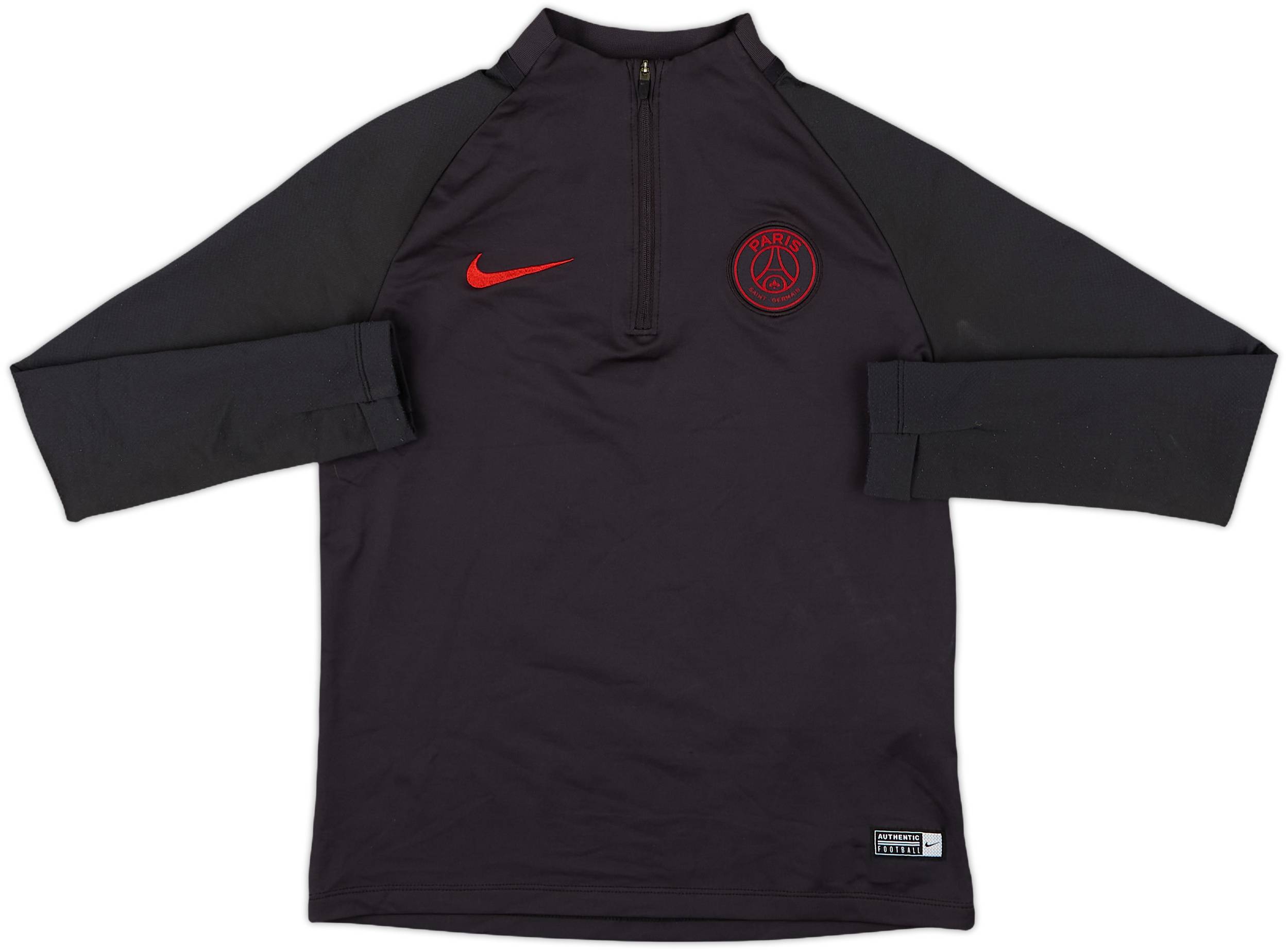 2019-20 Paris Saint-Germain Nike 1/4 Zip Training Top - 8/10 - (M