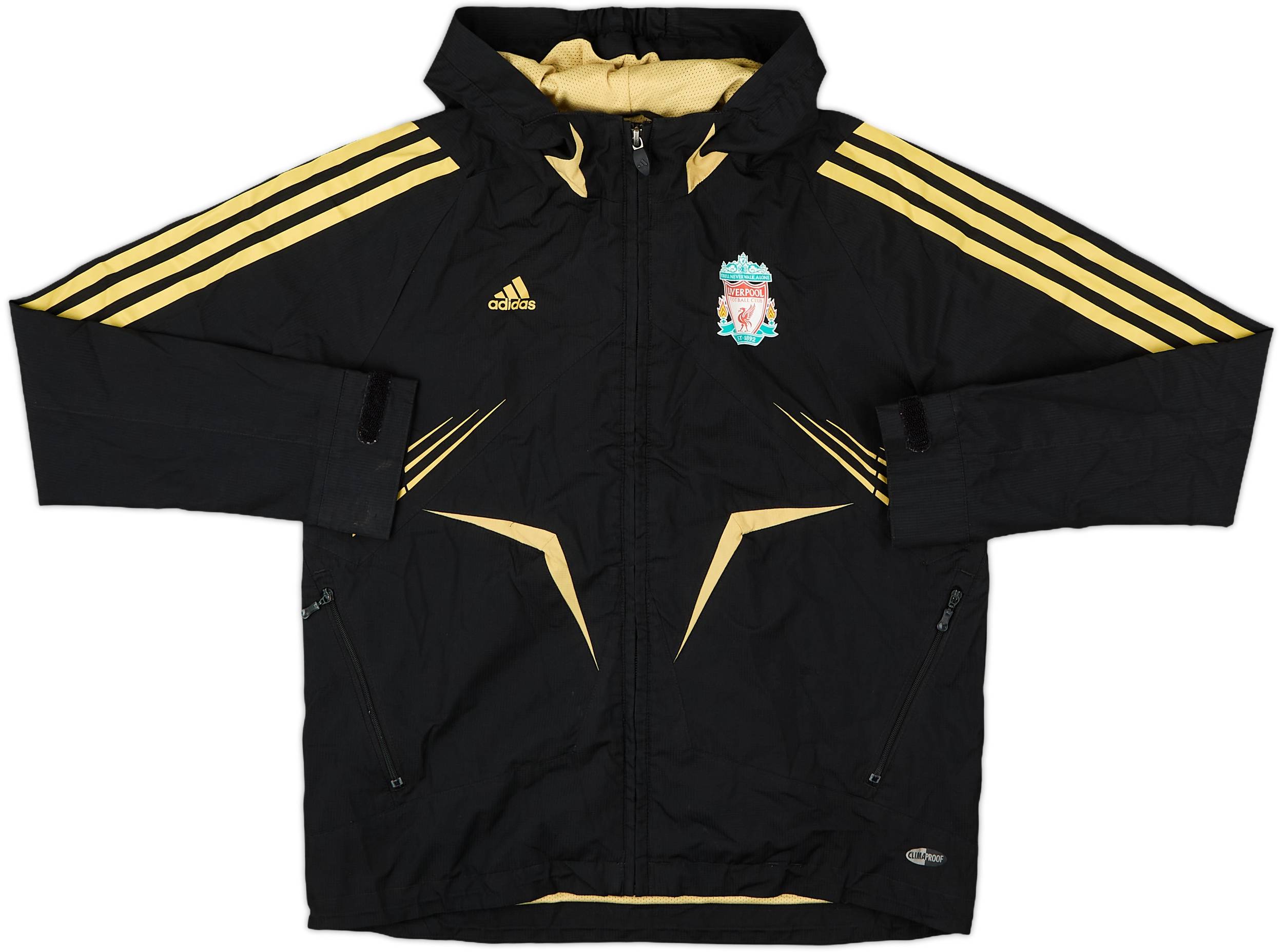 2008-09 Liverpool adidas Hooded 1/4 Zip Training Top - 8/10
