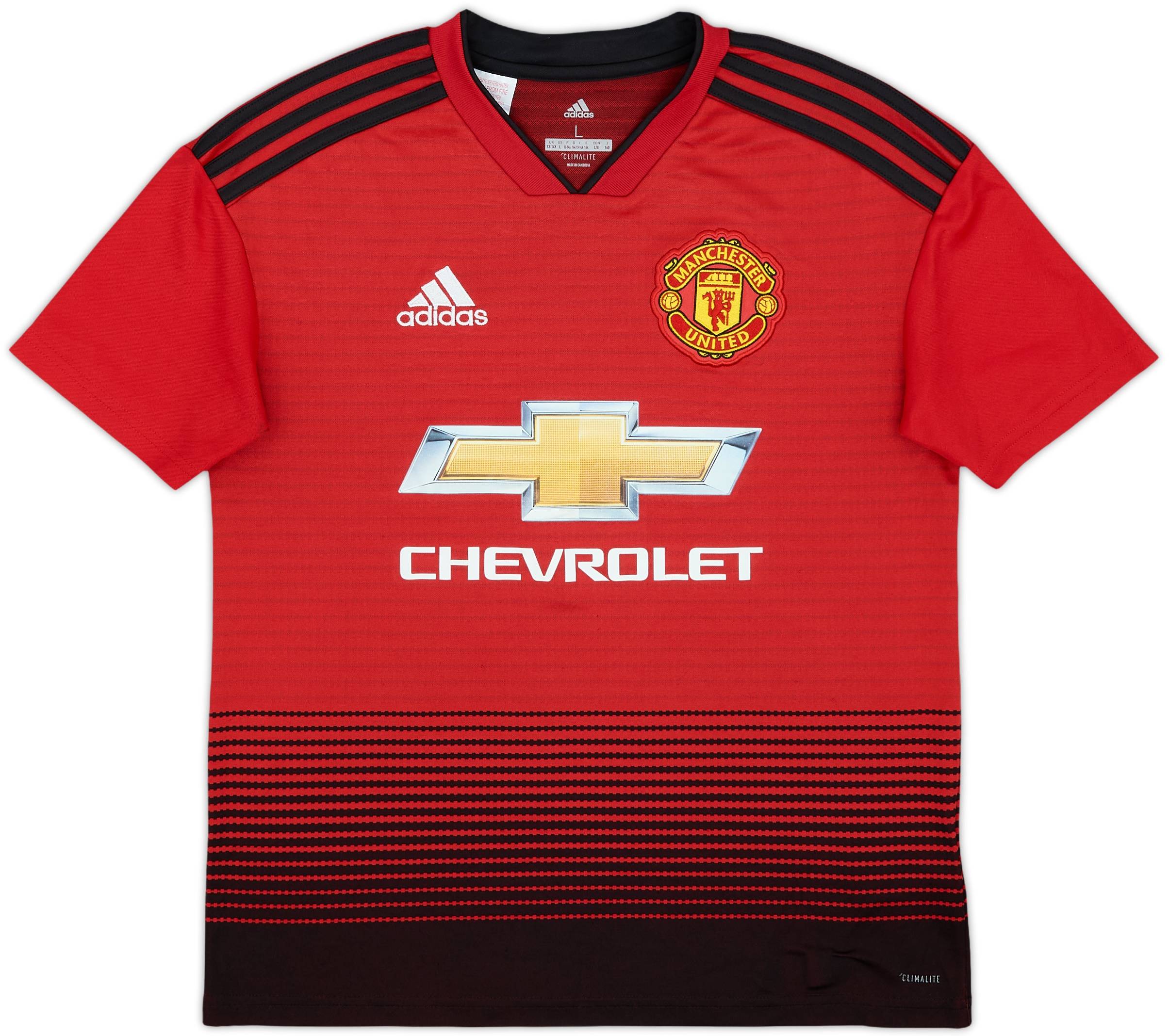 2018-19 Manchester United Home Shirt - 8/10 - (L.Boys)