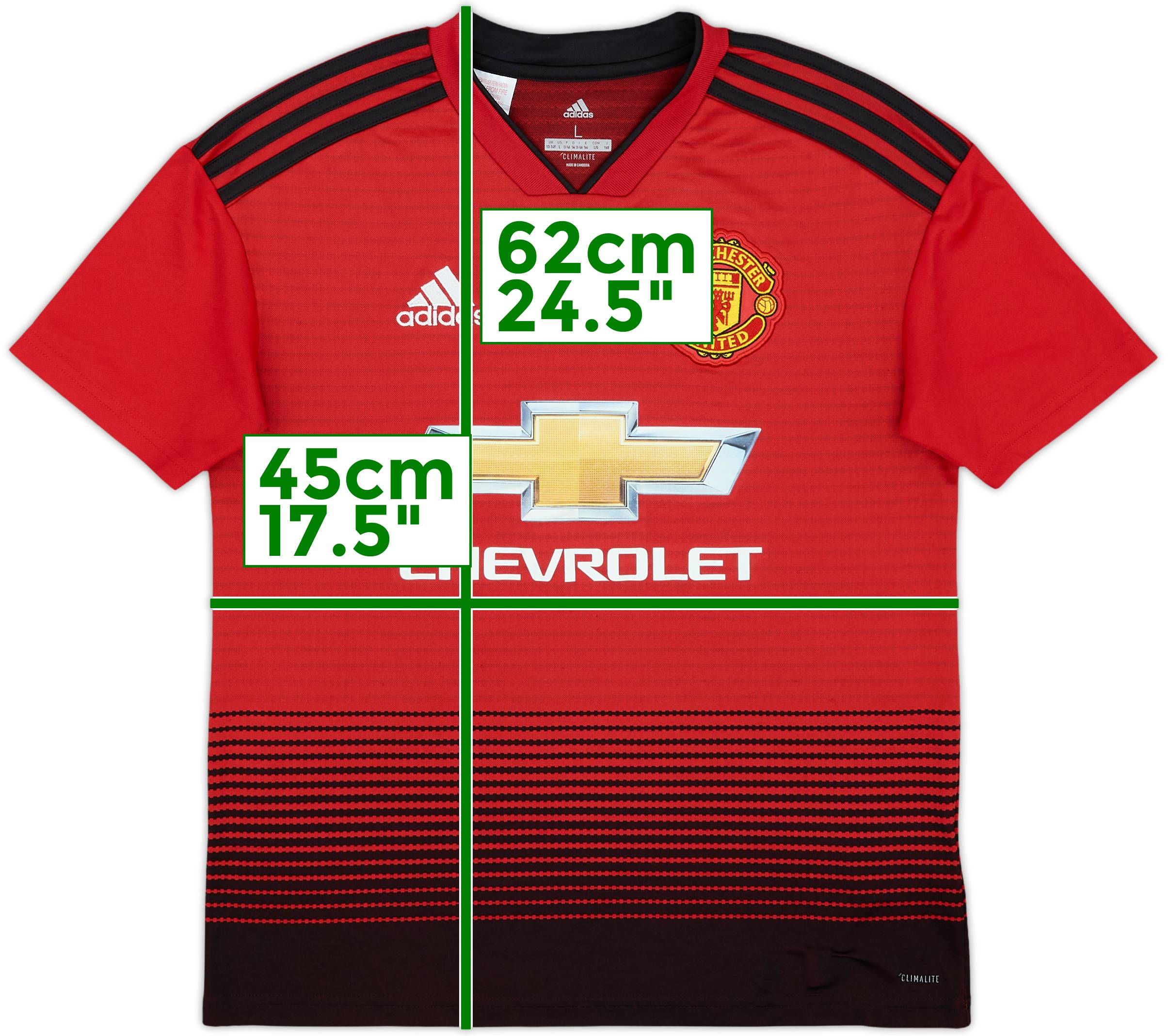 2018-19 Manchester United Home Shirt - 8/10 - (L.Boys)