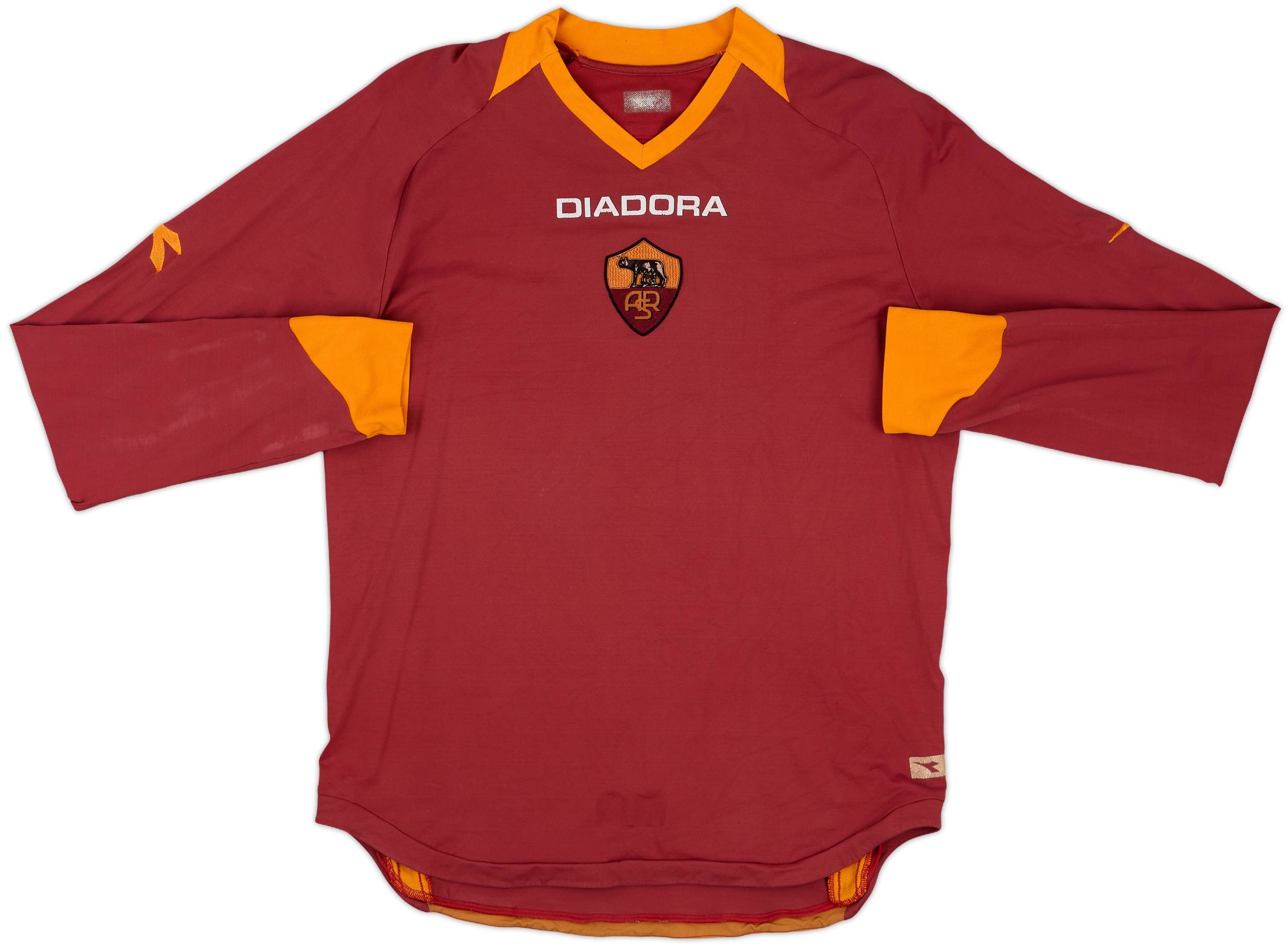 2006-07 Roma Match Issue Home L/S Shirt #3