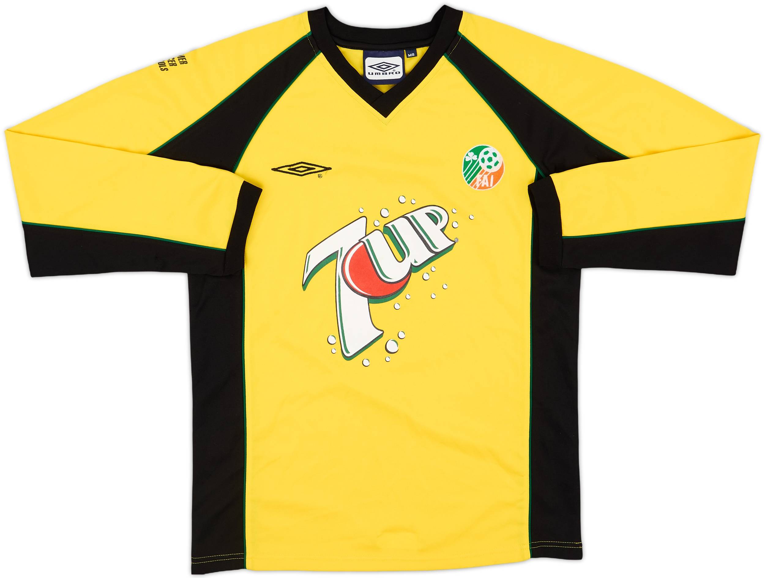 2001-02 Ireland Soccer School Signed Umbro GK Training Shirt - 9/10 - (M.Boys)