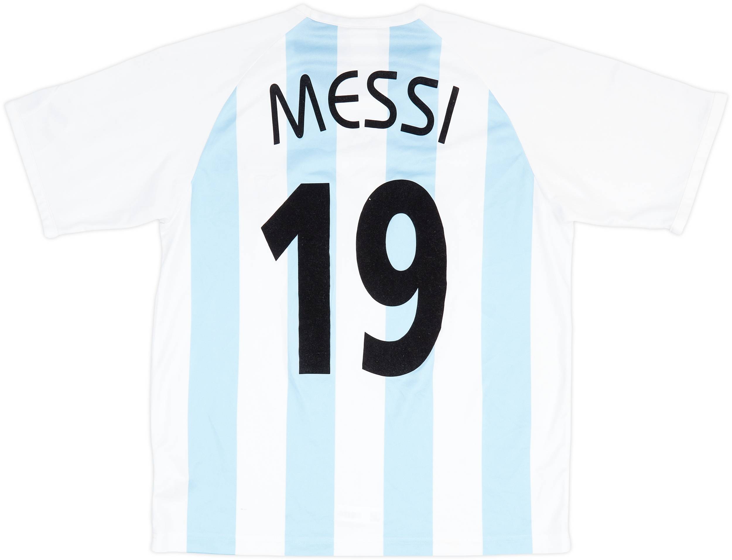 2005-07 Argentina Basic Home Shirt Messi #19 - 5/10 - (M)