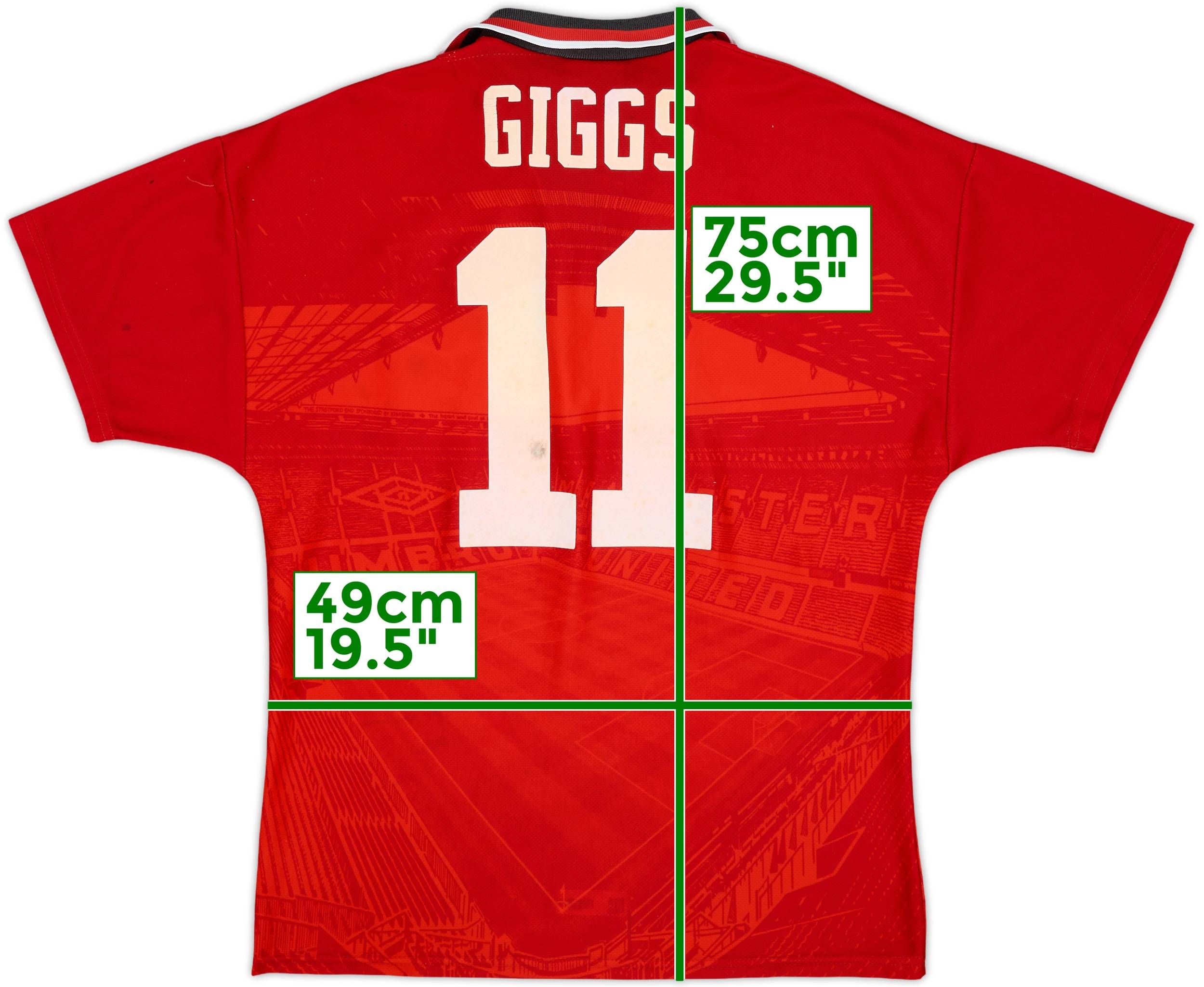 1994-96 Manchester United Home Shirt Giggs #11 - 4/10 - (M)