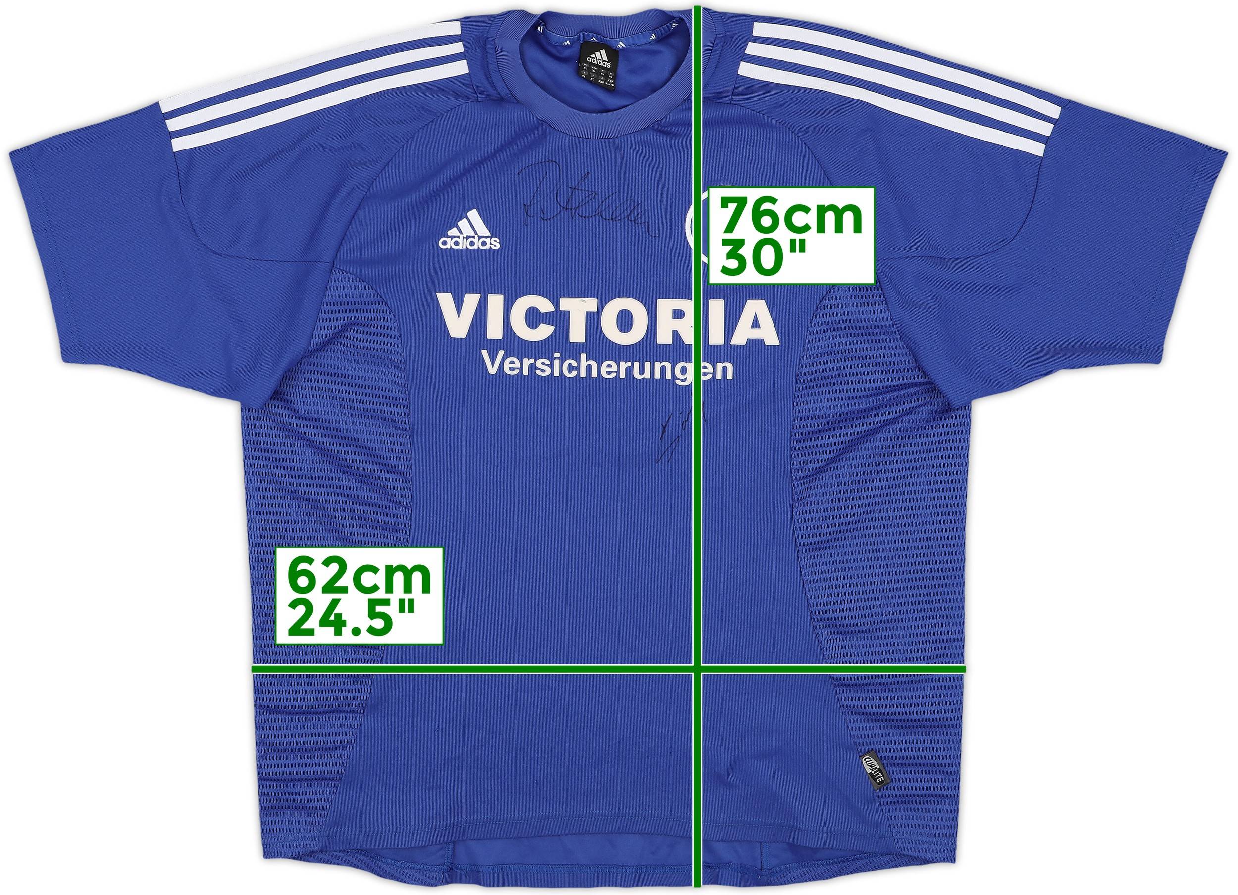 2002-04 Schalke Signed Home Shirt - 8/10 - (XL)