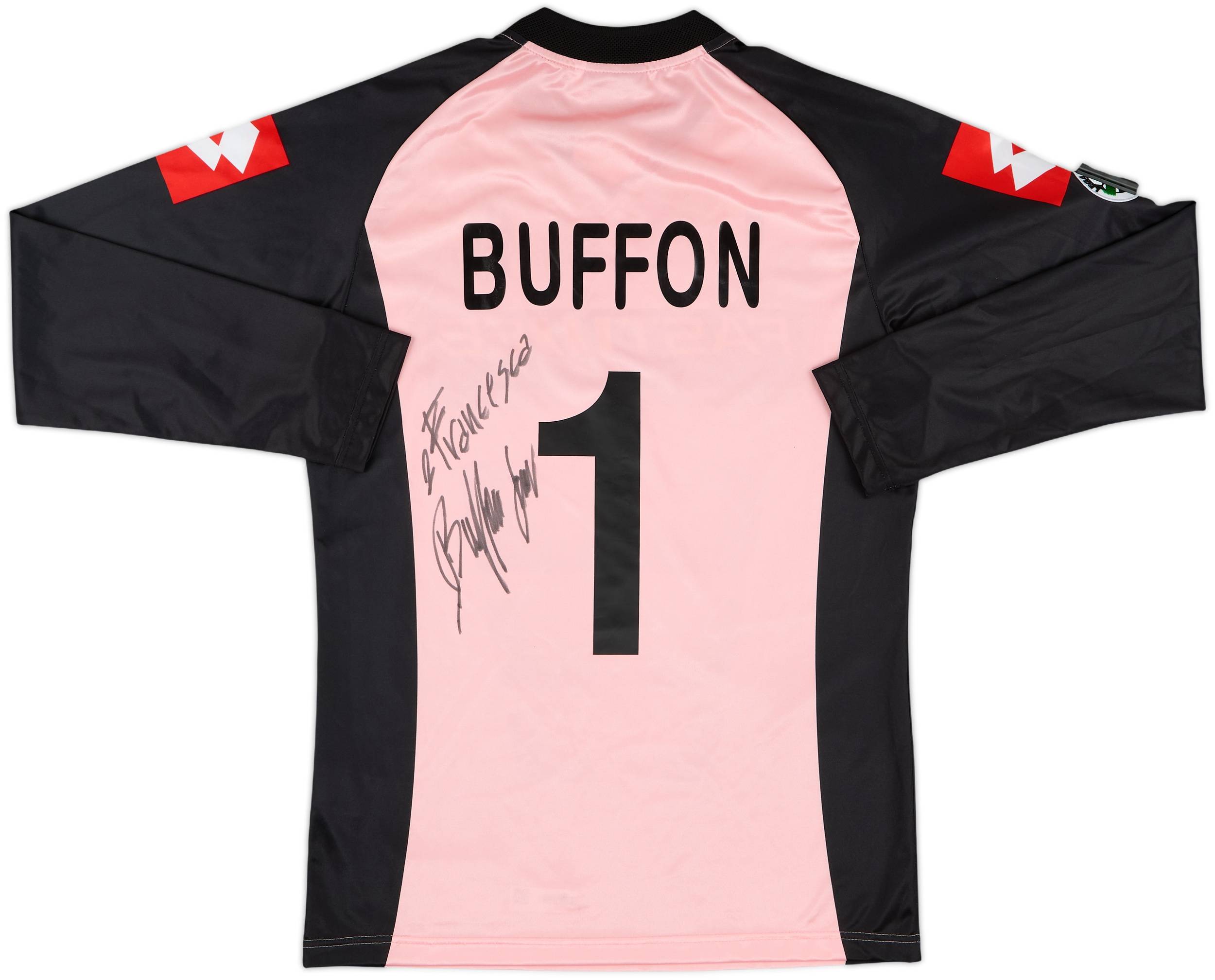 エトレア BUFFON 1 サッカーシャツ 2002-03 Juventus Signed GK Shirt Buffon #1 - 8/10 - (L)