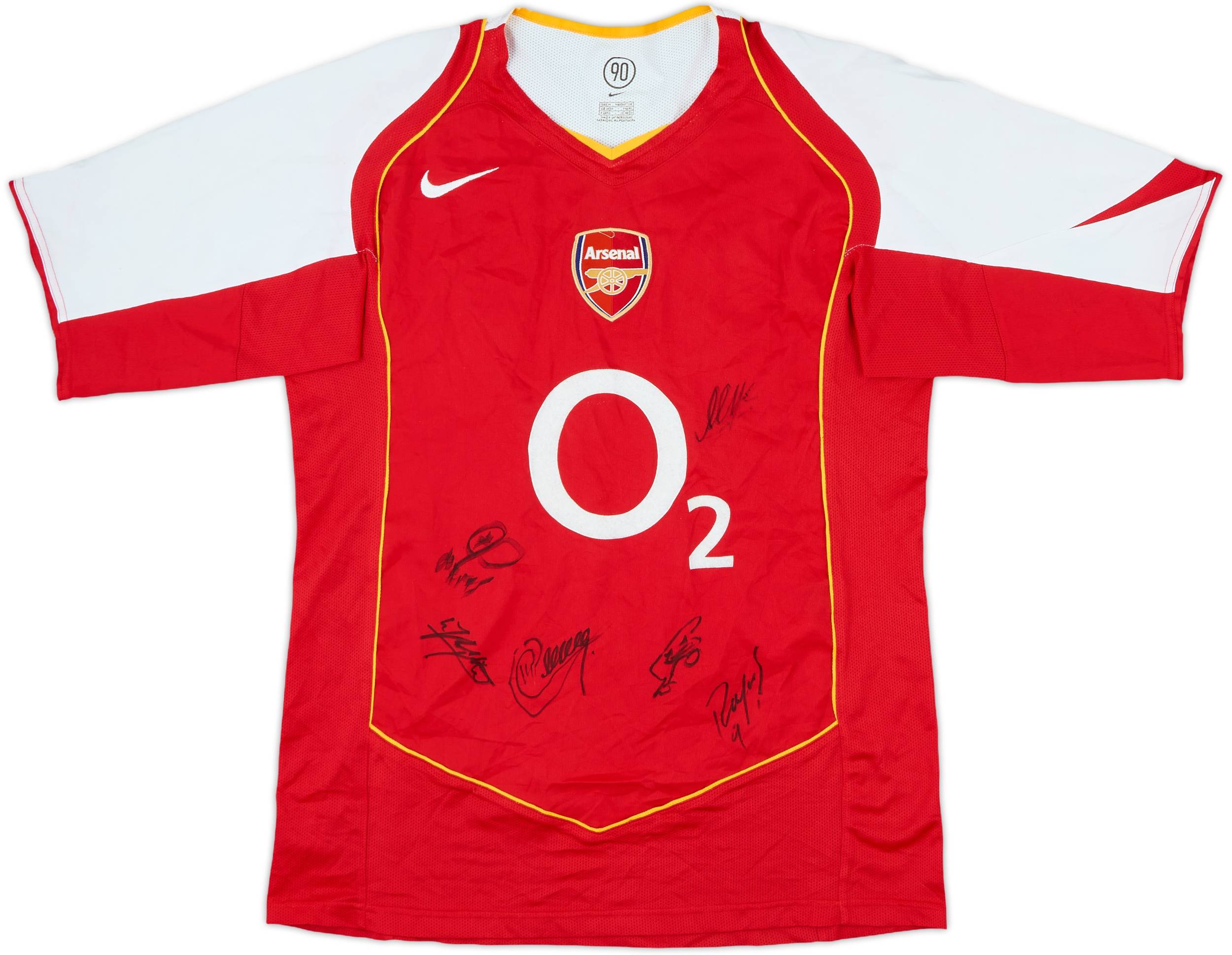 Arsenal F.C. 2004-05ユニフォーム 2004-05 Arsenal Signed Home Shirt - 8/10 - (M)