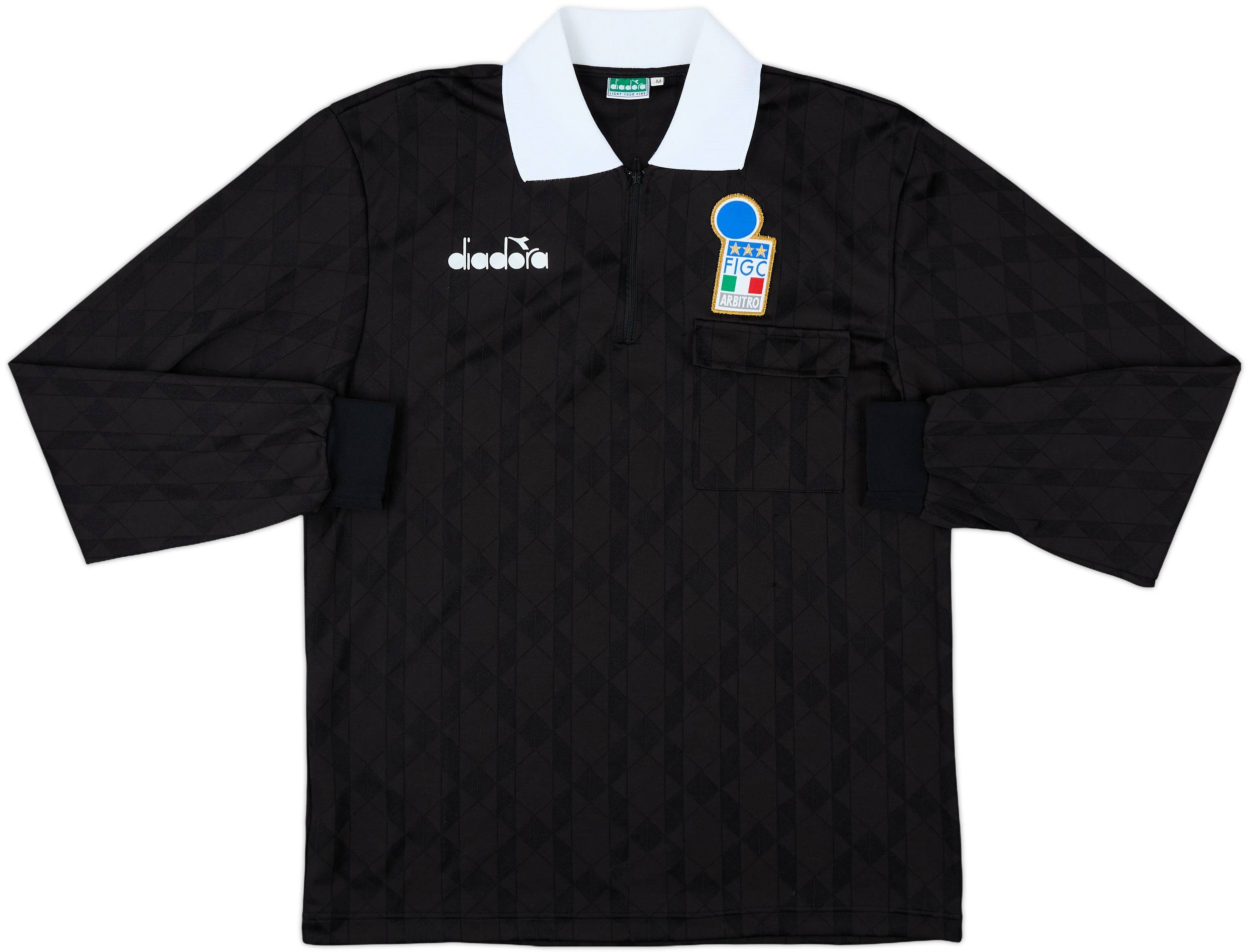 1990s Italy FIGC Diadora Referee L/S Shirt - 9/10 - (M)