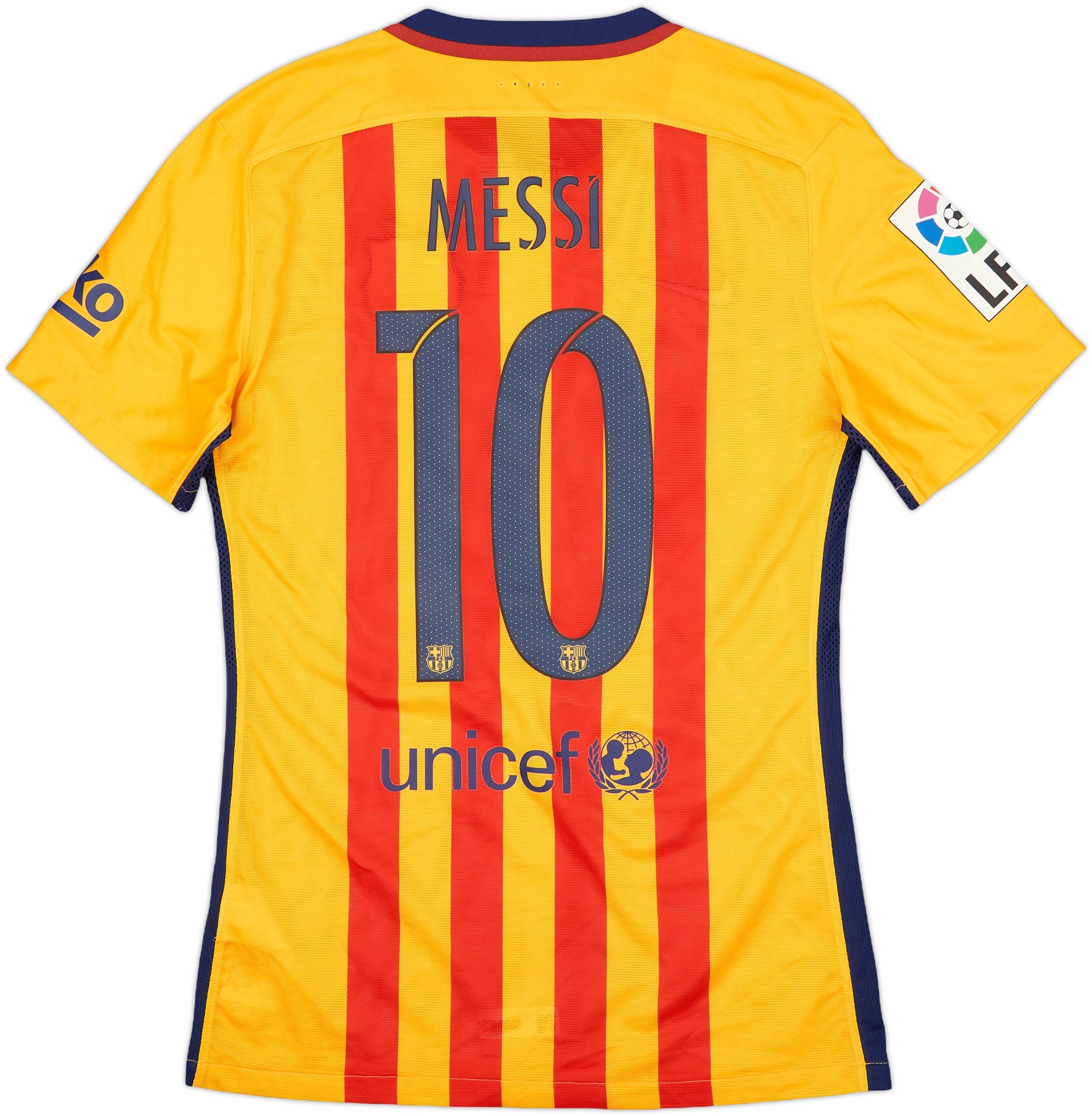 2015-16 Barcelona Authentic Away Shirt Messi #10 (S)
