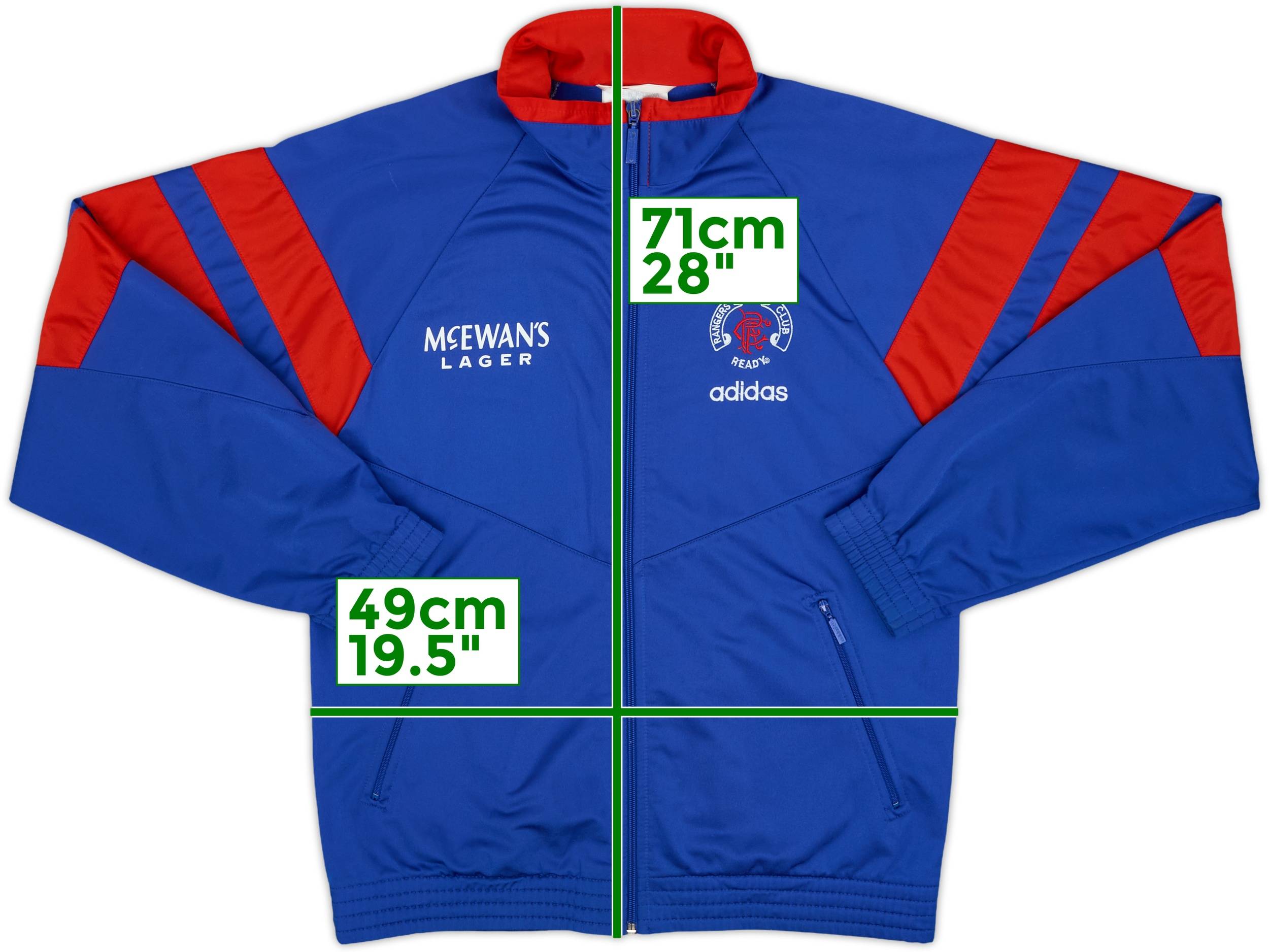 1992-94 Rangers adidas Track Jacket - 9/10 - (S)
