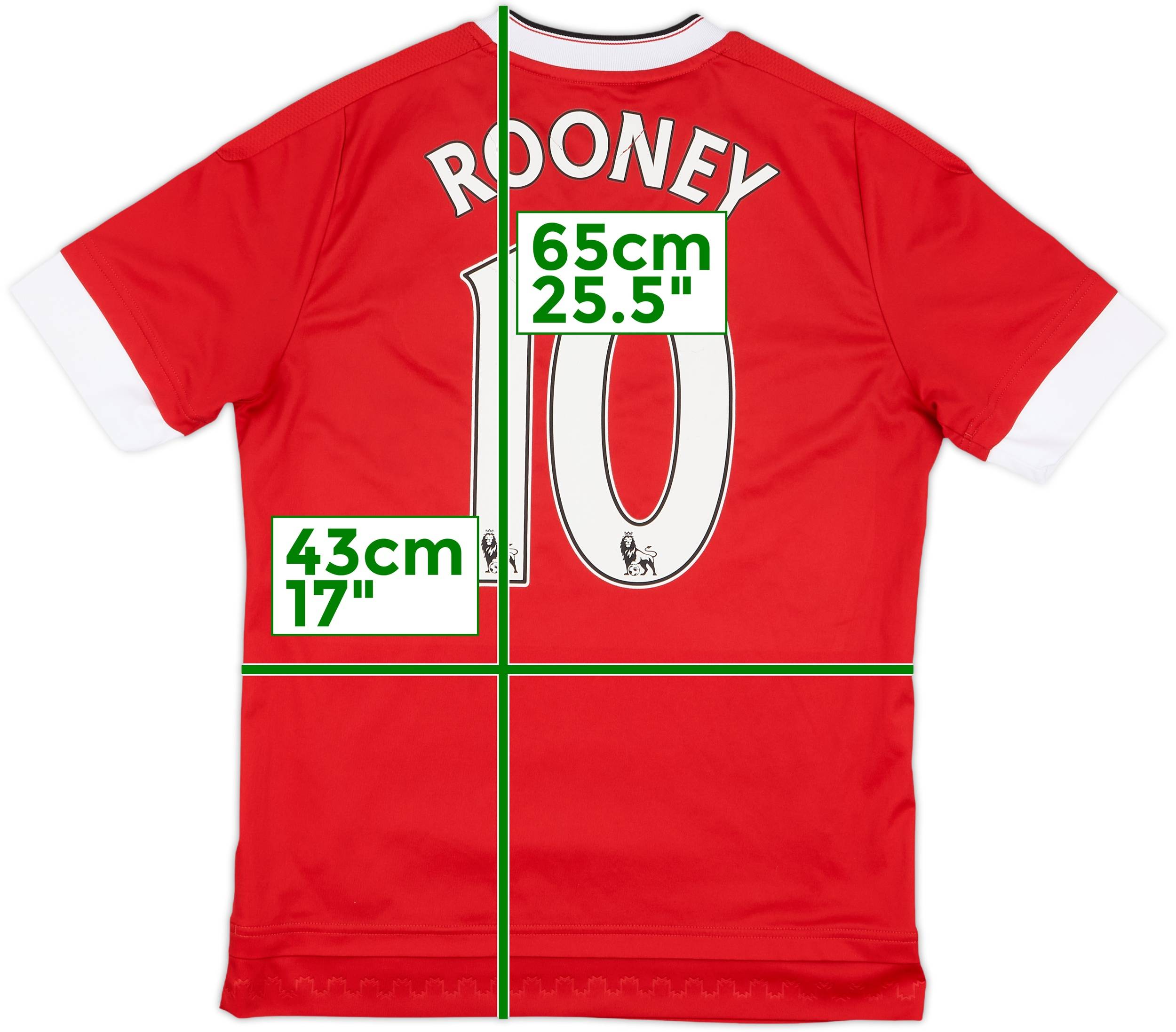 2015-16 Manchester United Home Shirt Rooney #10 - 5/10 - (L.Boys)