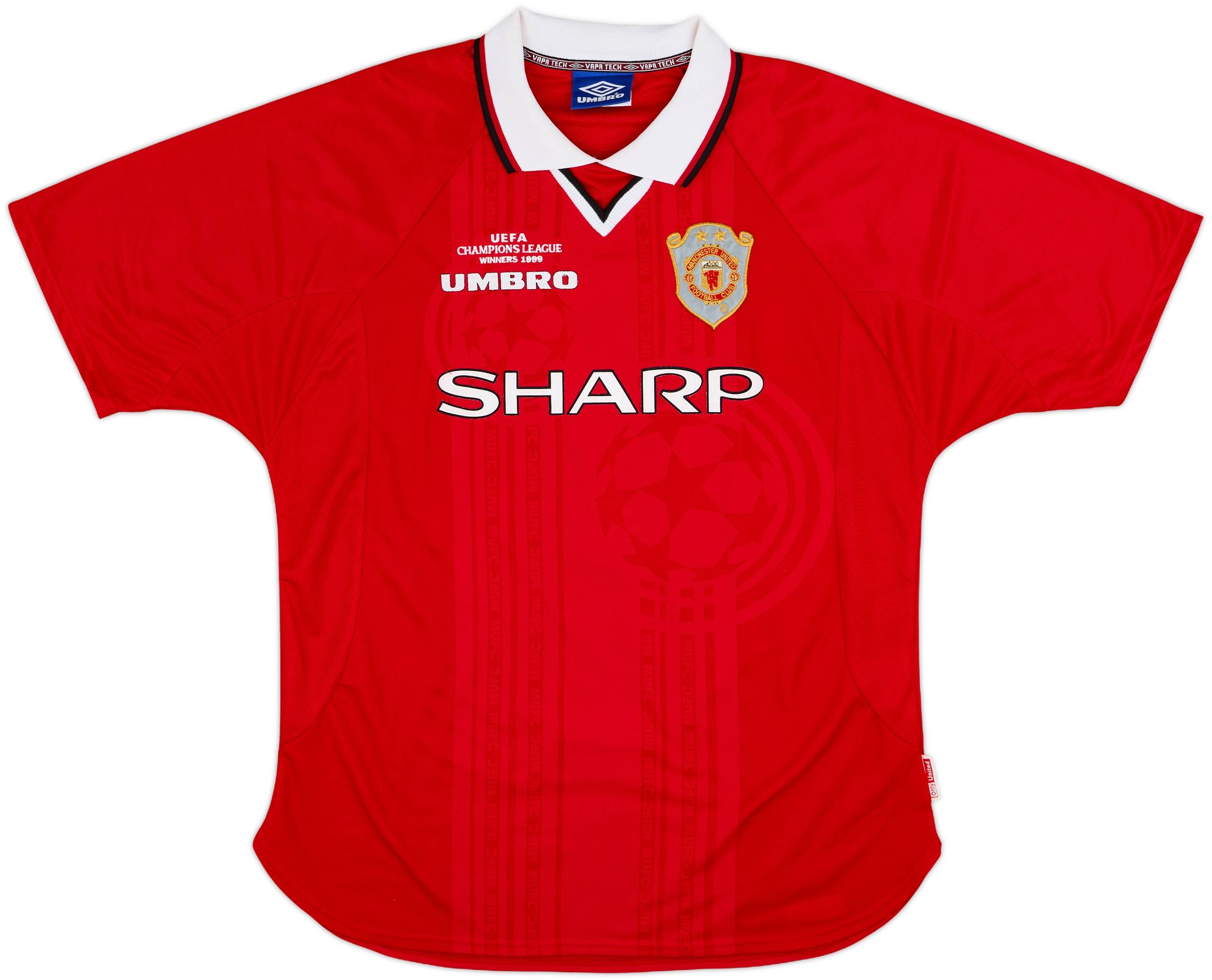 1999-00 Manchester United 'CL Winners' Shirt Beckham #7 - 9/10 - (XL)