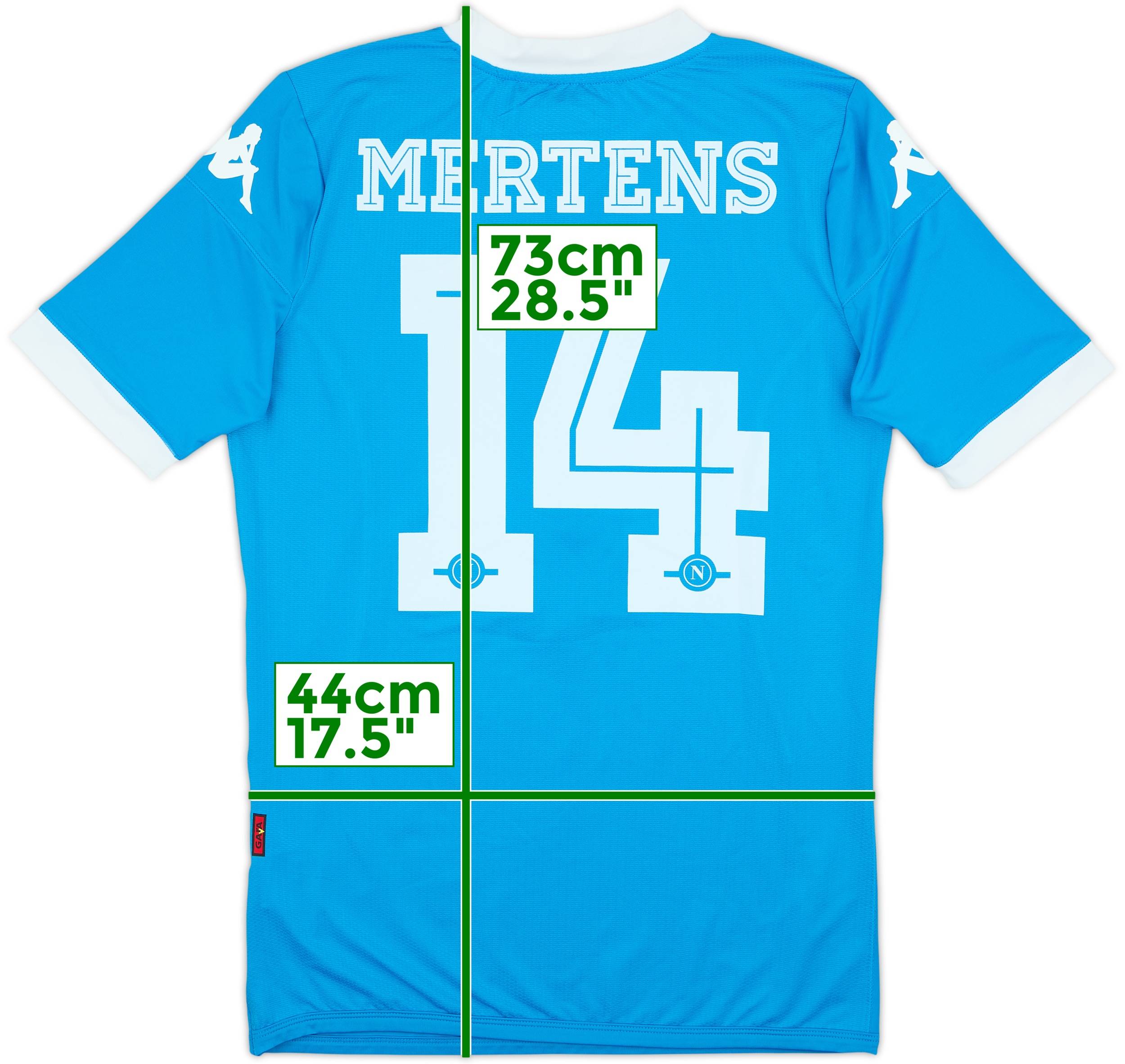 2015-16 Napoli Authentic Home Shirt Mertens #14 - 9/10 - (S)