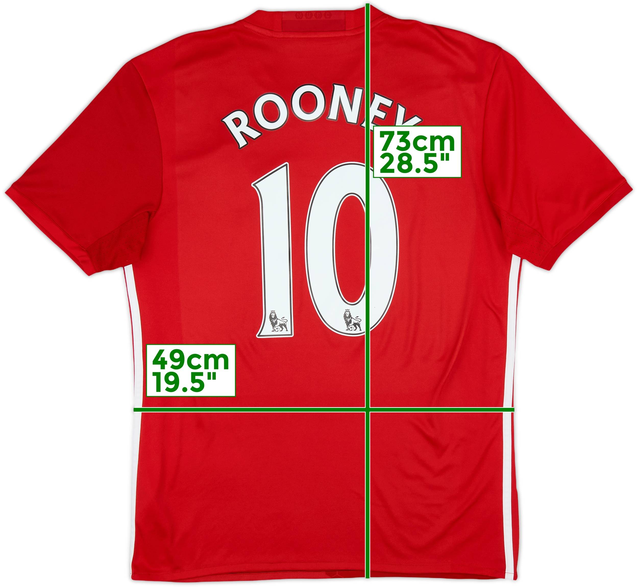 マンチェスター・ユナイテッド ROONEY 10番シャツ 2009-10 Manchester United Home Shirt Rooney #10 - 7/10 - (XL)