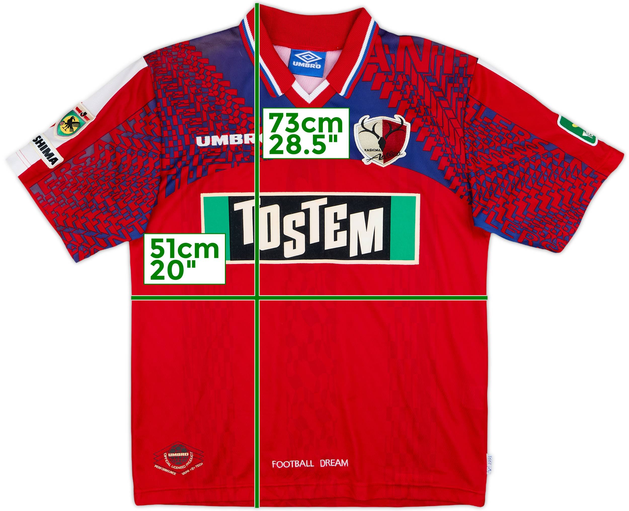 1997 Kashima Antlers Home Shirt - 8/10 - (S)